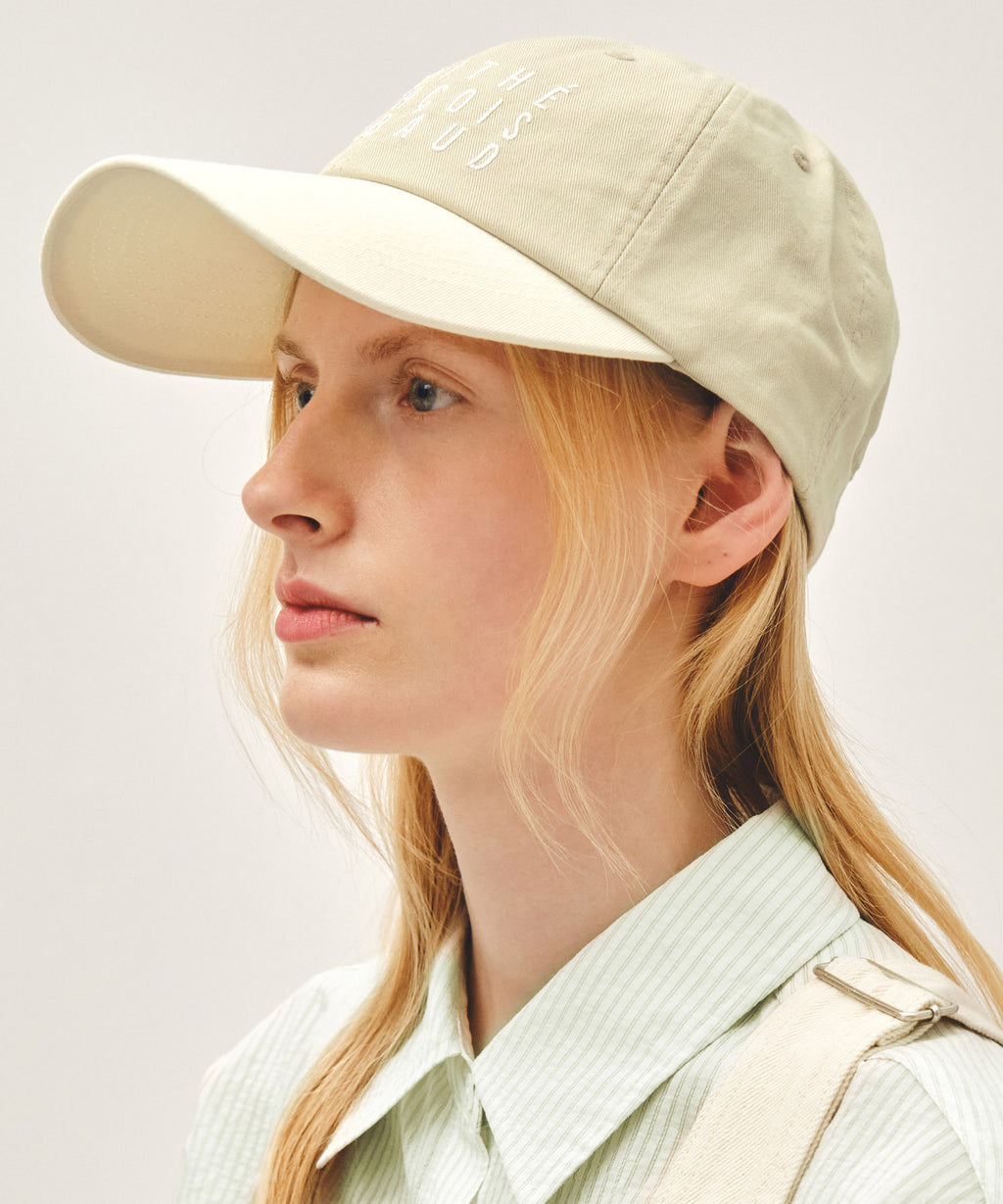 Marithe & Francois Girbaud - Typo Logo Color Block Covered Cap (Ivory) product image 6 | TRAB K-Fashion Australia