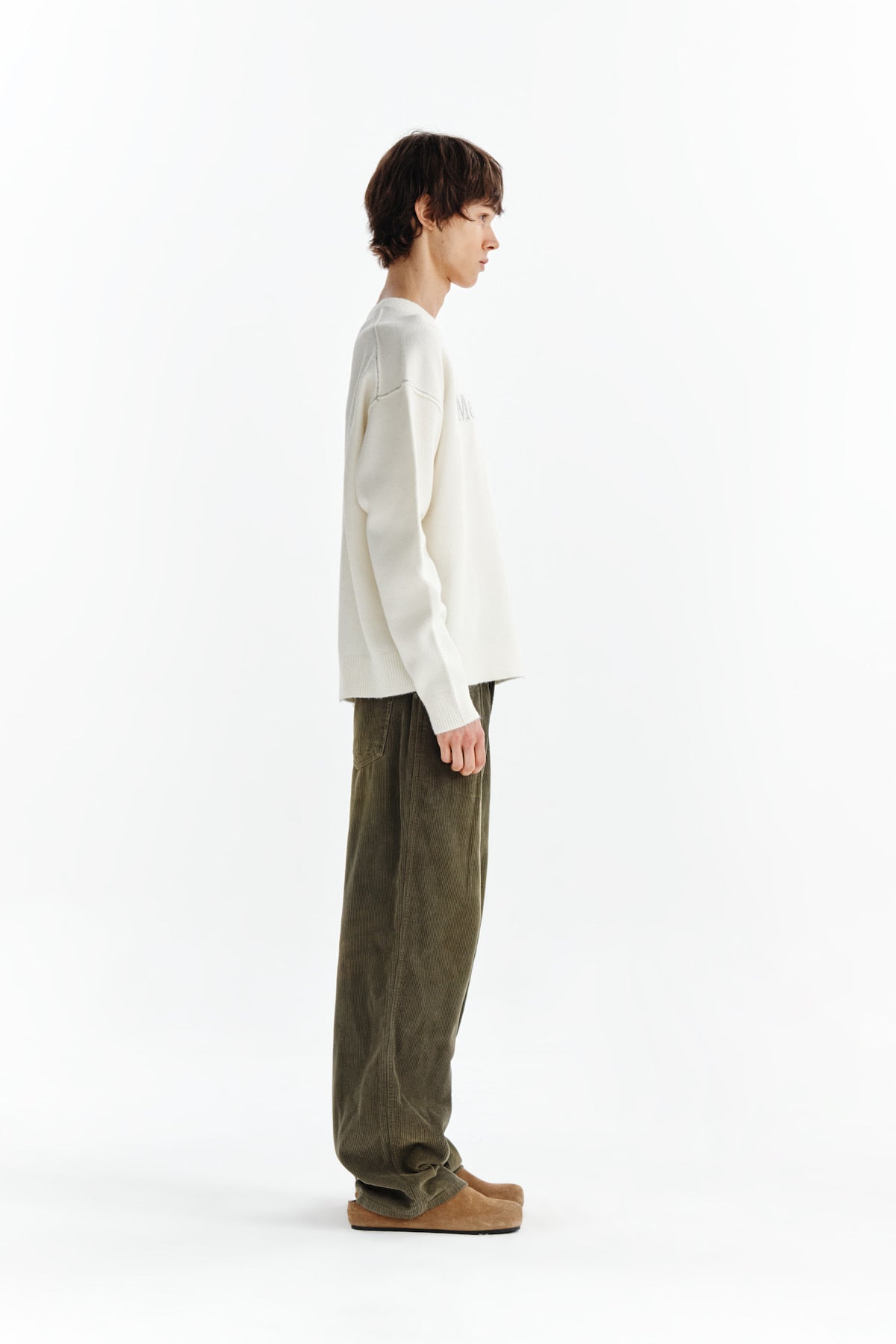 Matin Kim - Washed Corduroy Pants (Khaki) product image 6 | TRAB K-Fashion Australia