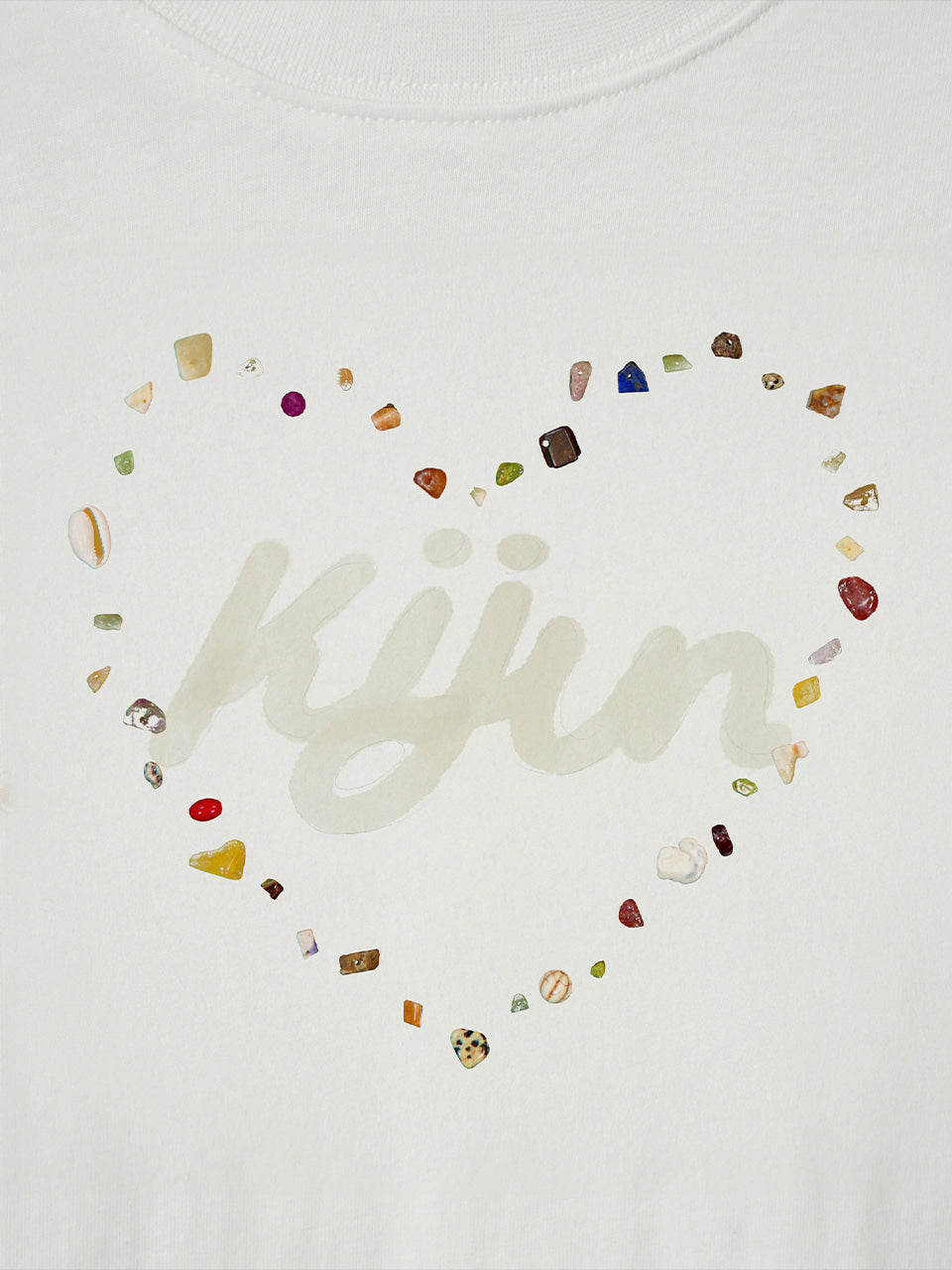 Kijun - Pebble Heart Tee (Off-White) product image 8 | TRAB K-Fashion Australia