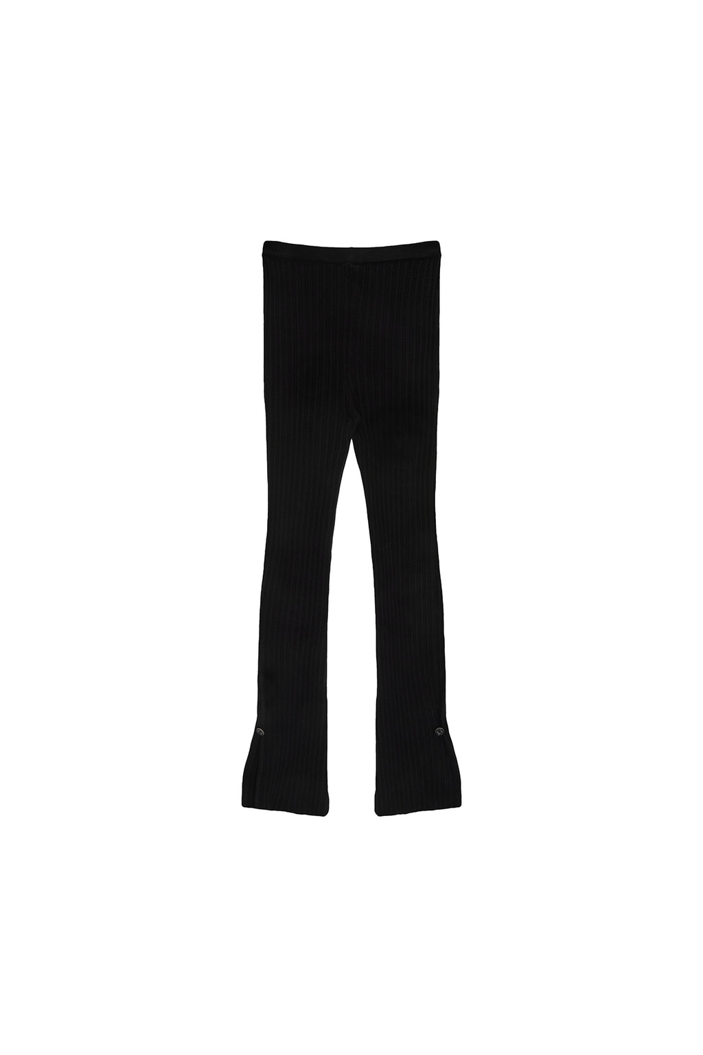 Matin Kim - Layered Knit Boots Cut Pants (Black) product image 1 | TRAB K-Fashion Australia
