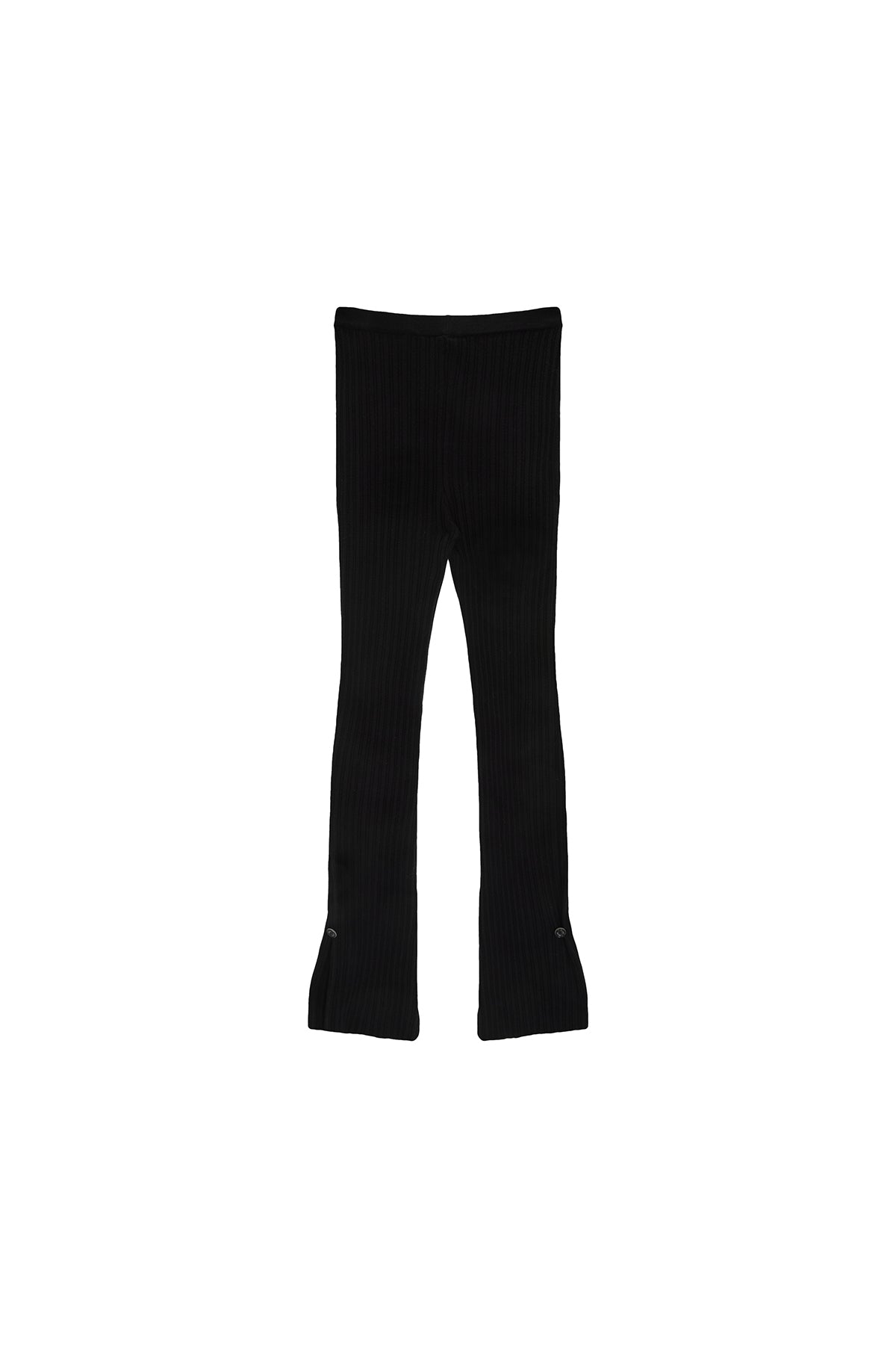 Matin Kim - Layered Knit Boots Cut Pants (Black) product image 1 | TRAB K-Fashion Australia
