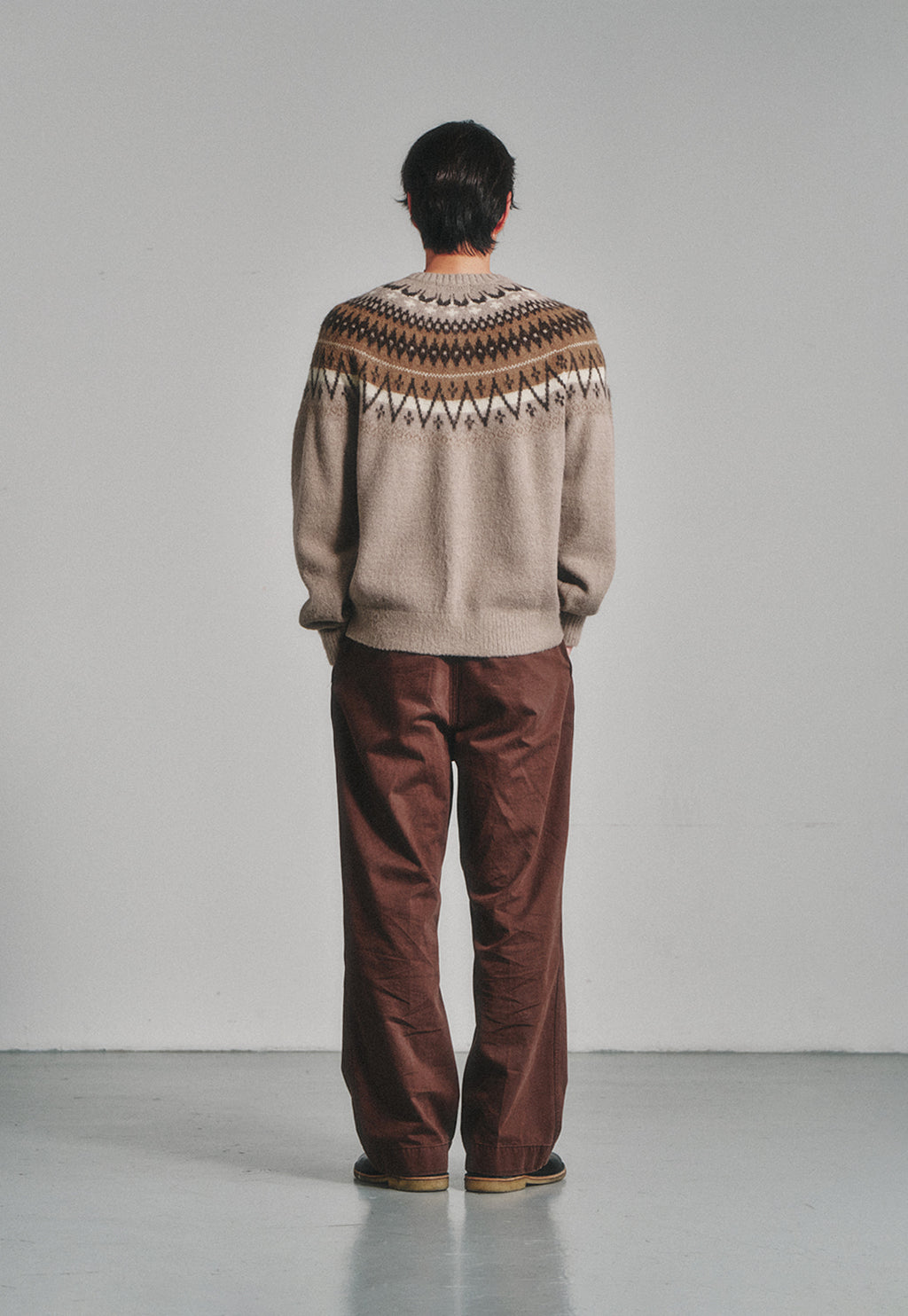 Art if acts - Fair Isle Mohair Cardigan (Wood) product image 4 | TRAB K-Fashion Australia