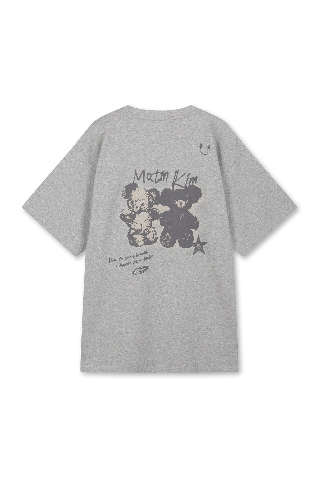 Matin Kim - Animal Graffiti Graphic Oversize Top (Grey) product image 2 | TRAB K-Fashion Australia