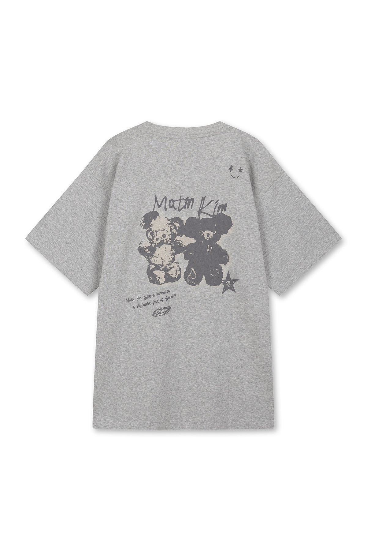 Matin Kim - Animal Graffiti Graphic Oversize Top (Grey) product image 2 | TRAB K-Fashion Australia