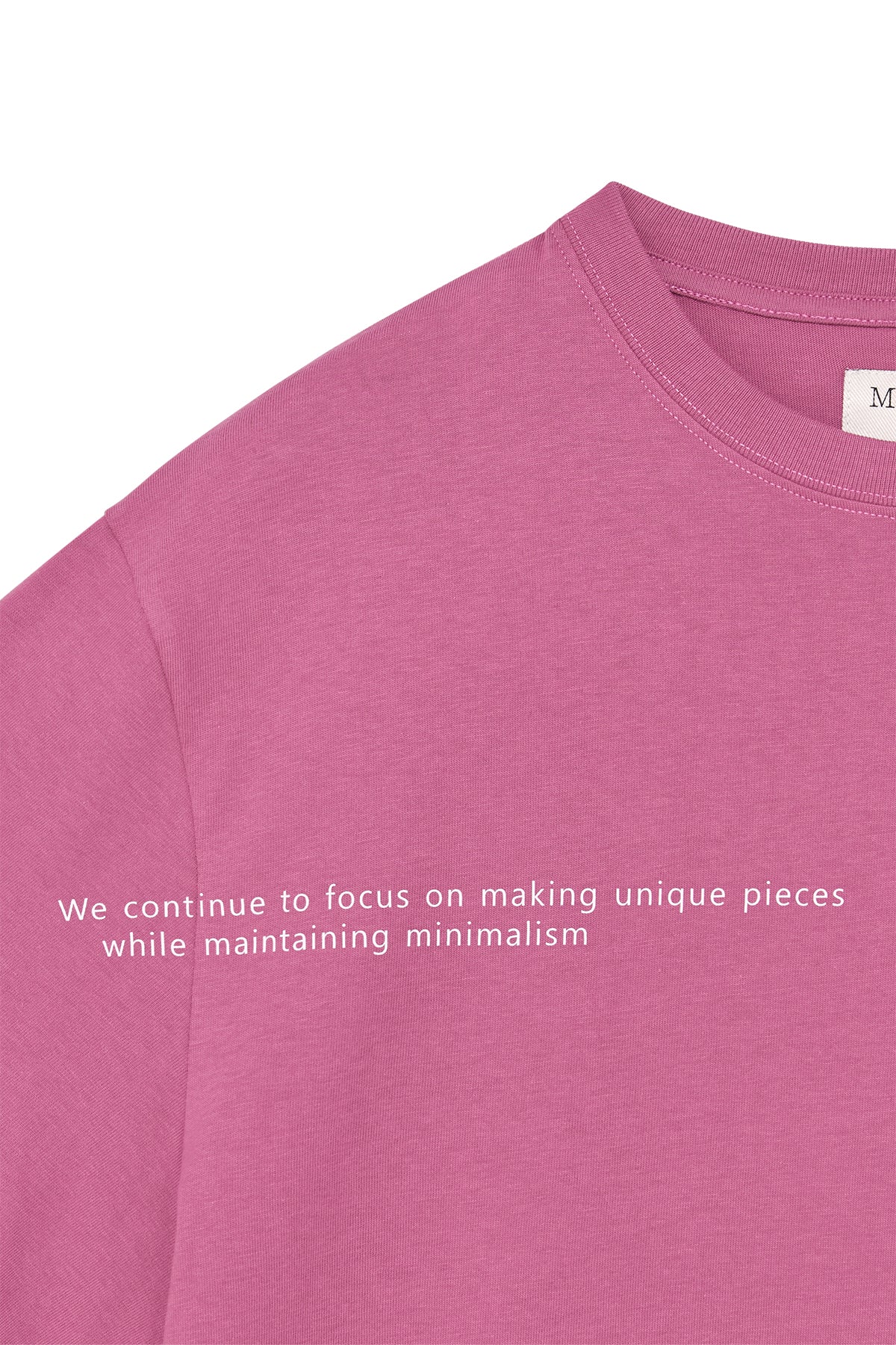 Matin Kim - Half Text Logo Top (Pink) product image 3 | TRAB K-Fashion Australia