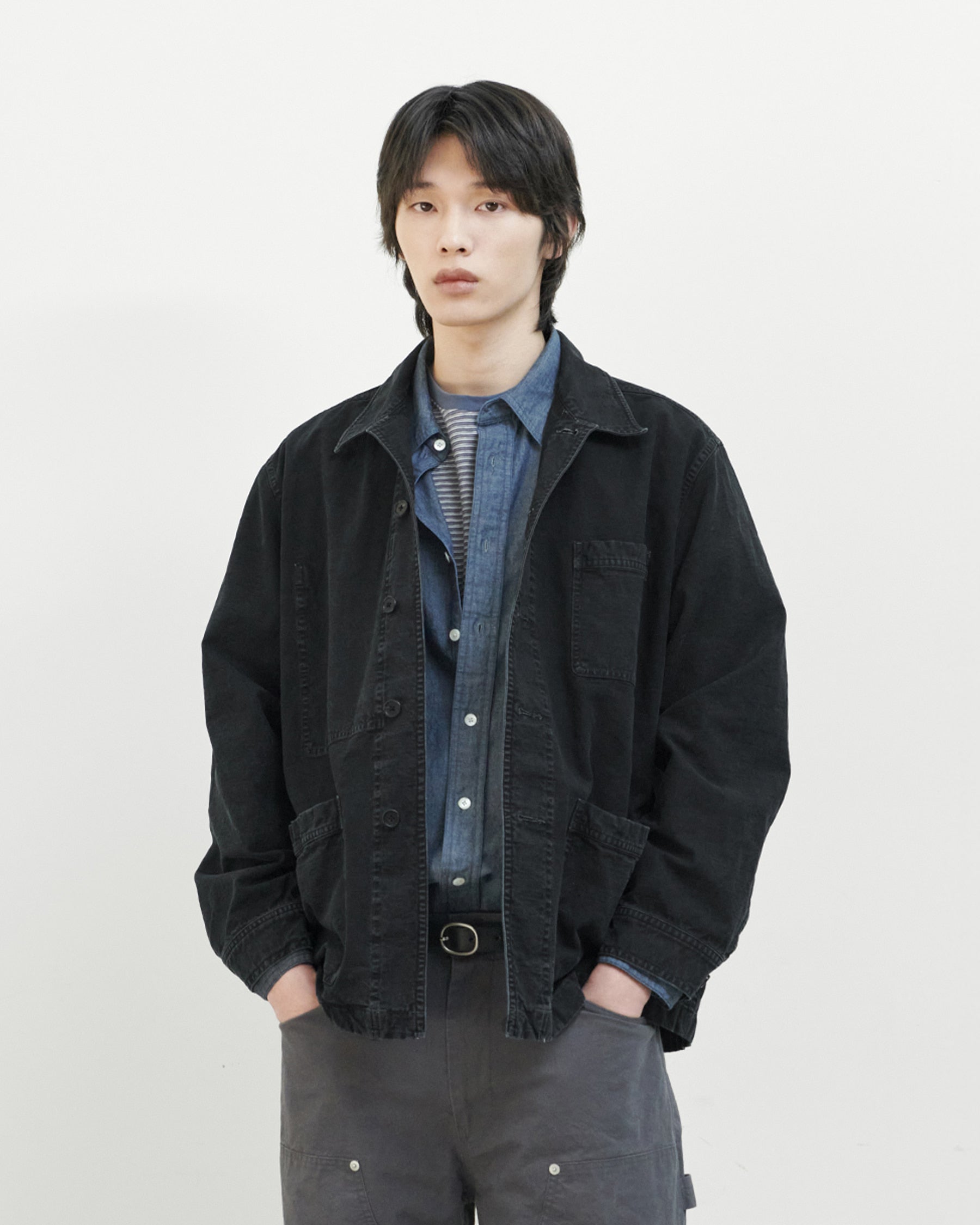 Brownyard - Washed Work Jacket (Black) product image 1 | TRAB K-Fashion Australia