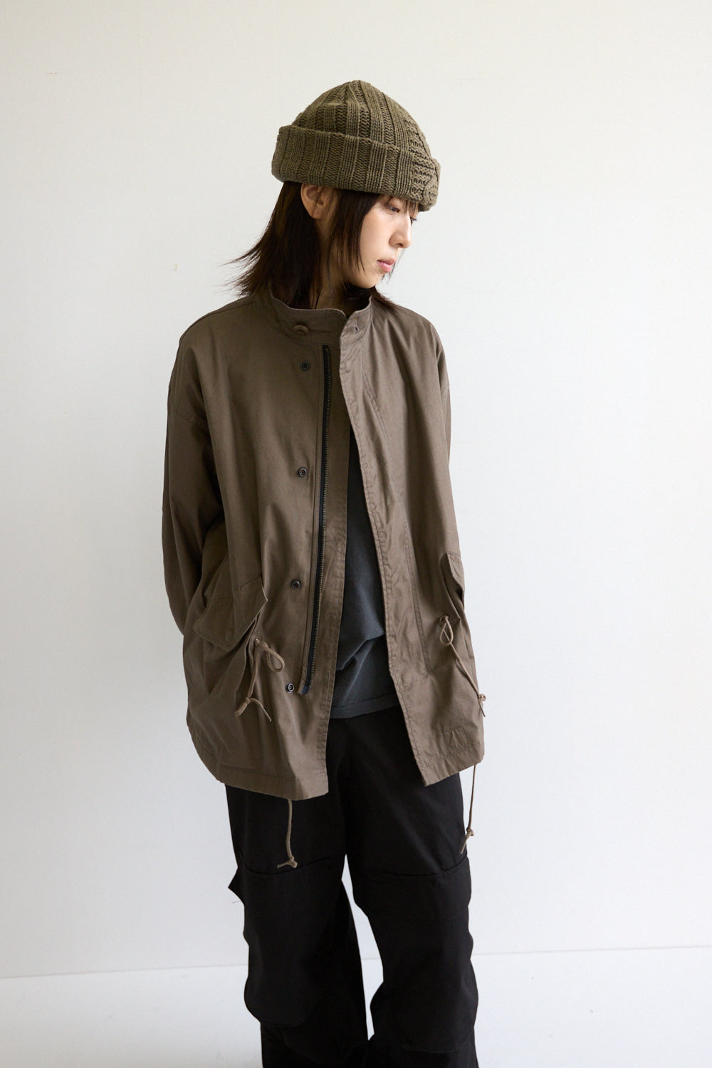 Hatchingroom - Jacquard Big Beanie (Khaki) product image 9 | TRAB K-Fashion Australia