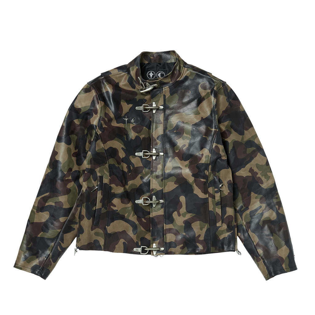 Thug Club - Leather Jacket (Camo) product image 1 | TRAB K-Fashion Australia