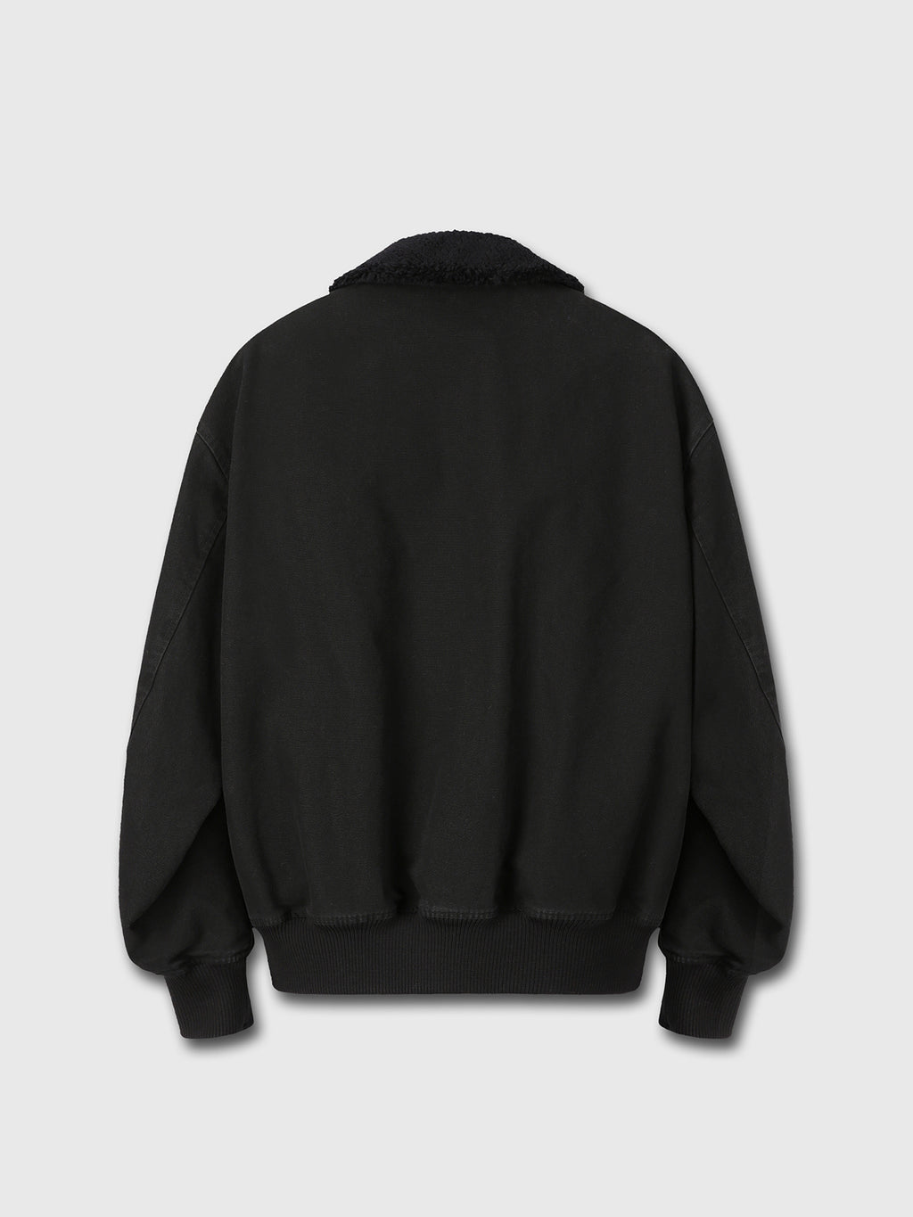 Tonywack - Washed Cotton Shearling Trim Bomber (Black) product image 9 | TRAB K-Fashion Australia