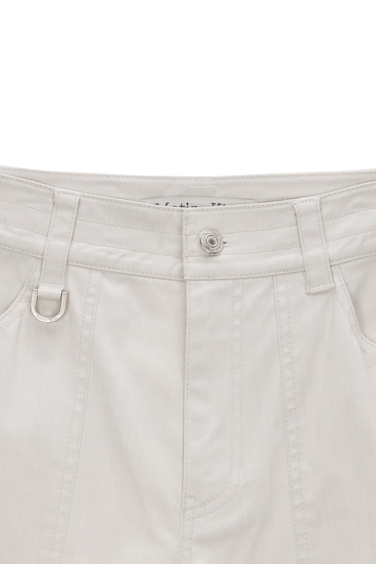 Matin Kim - Knee Big Pocket Cotton Pants (Ivory) product image 3 | TRAB K-Fashion Australia