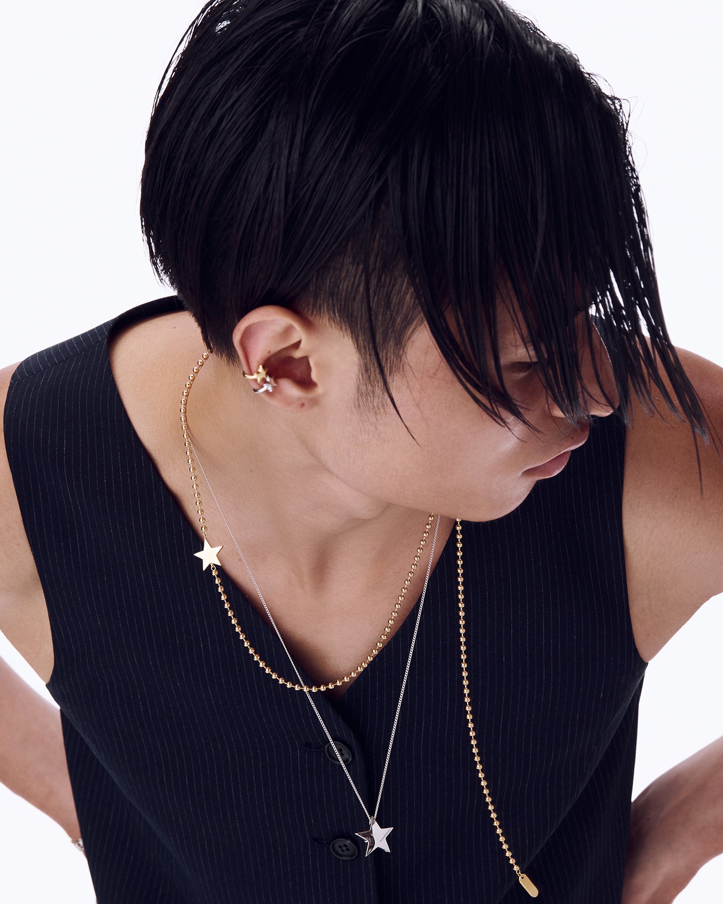 Numbering - Star Ball Chain Necklace #5776 product image 3 | TRAB K-Fashion Australia