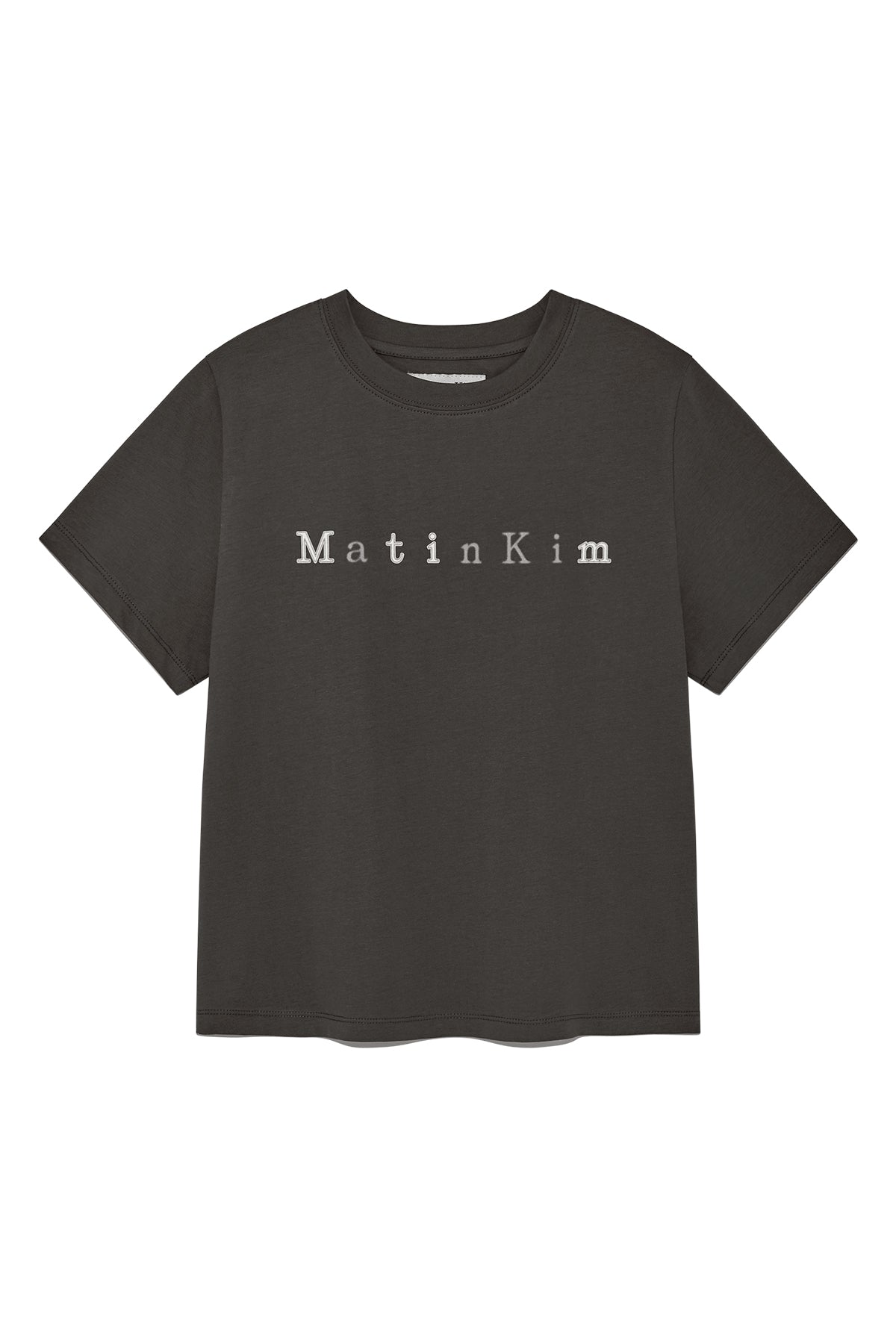 Matin Kim - Sticker Graphic Logo Top (Charcoal) product image 1 | TRAB K-Fashion Australia