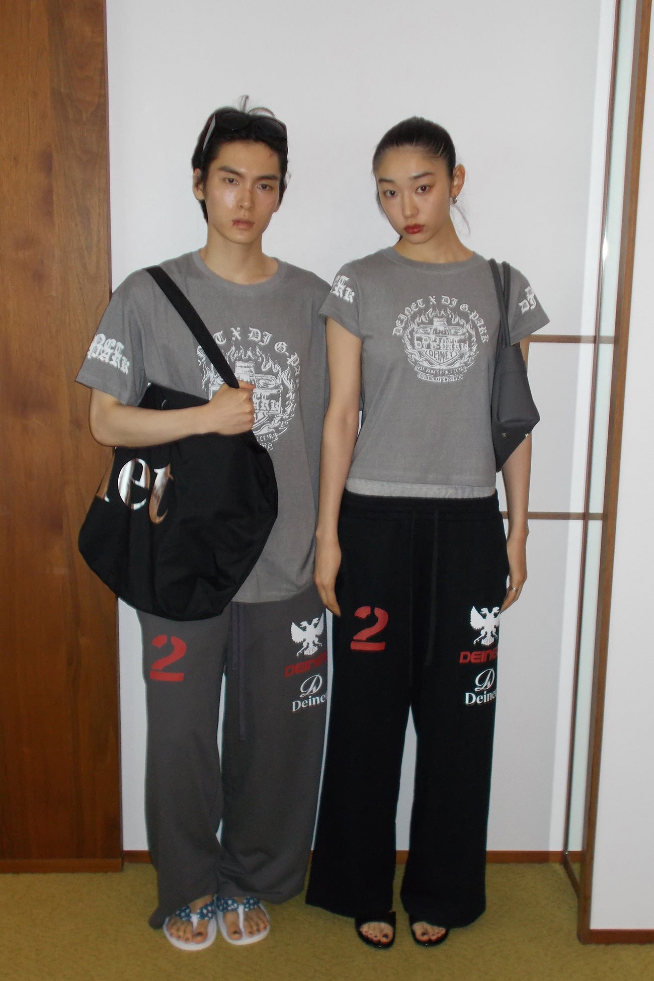 Deinet - Point Logo Shoulder Big Bag (Black) product image 2 | TRAB K-Fashion Australia