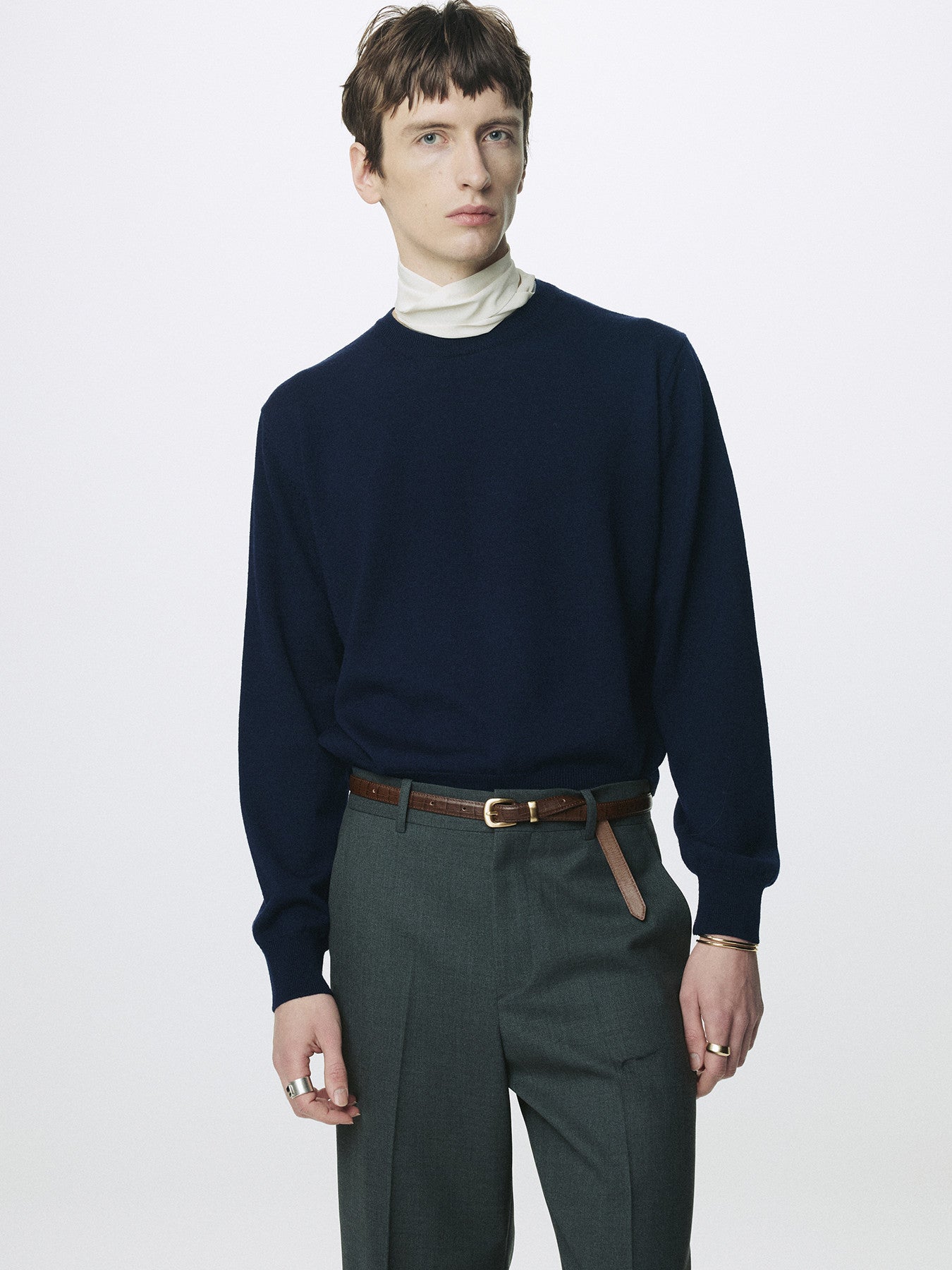 Tonywack - Spring Wool Crew Neck Knit (Dark Navy) product image 5 | TRAB K-Fashion Australia
