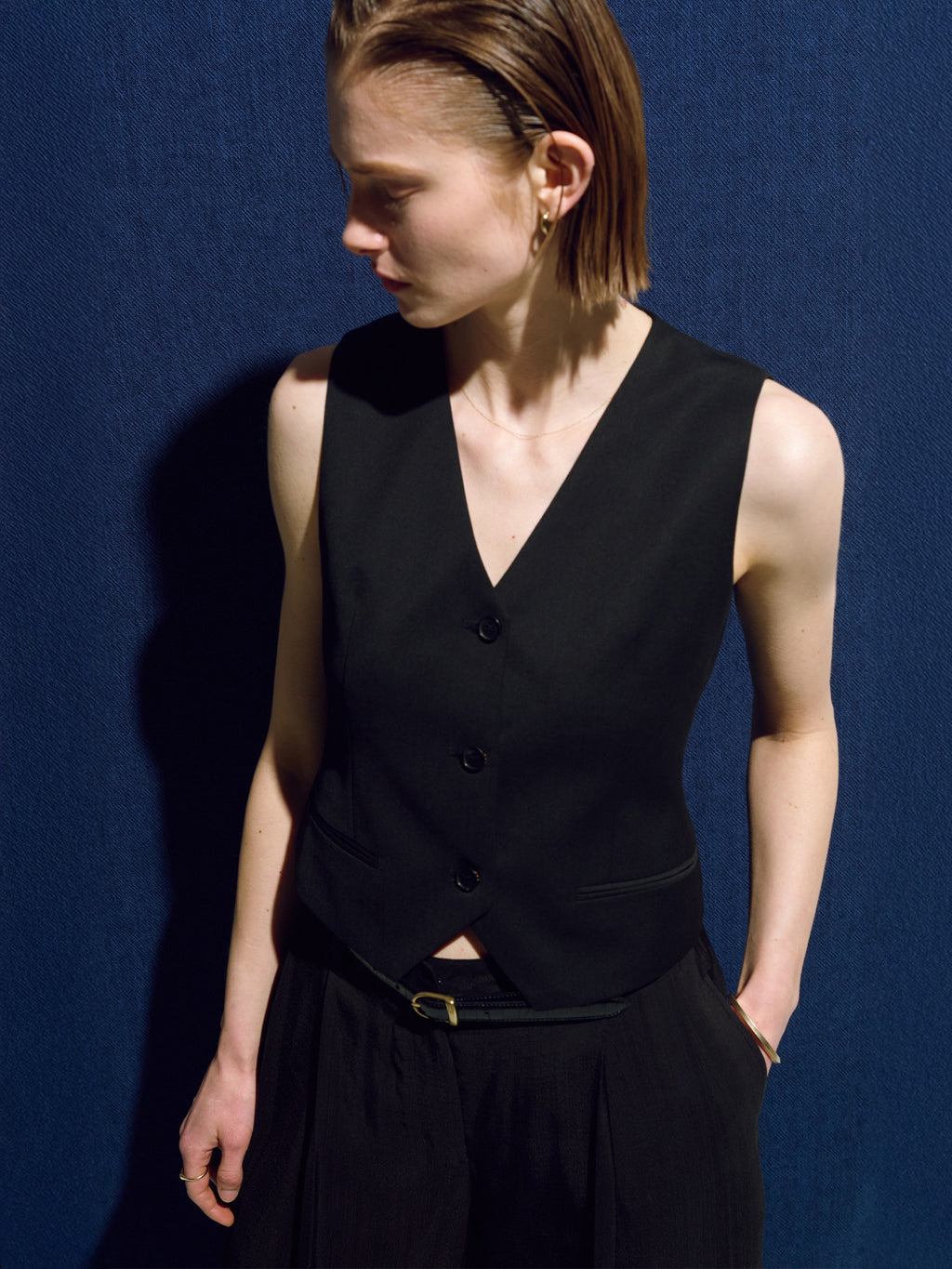 Tonywack - Wool Tailored Vest (Black) product image 4 | TRAB K-Fashion Australia