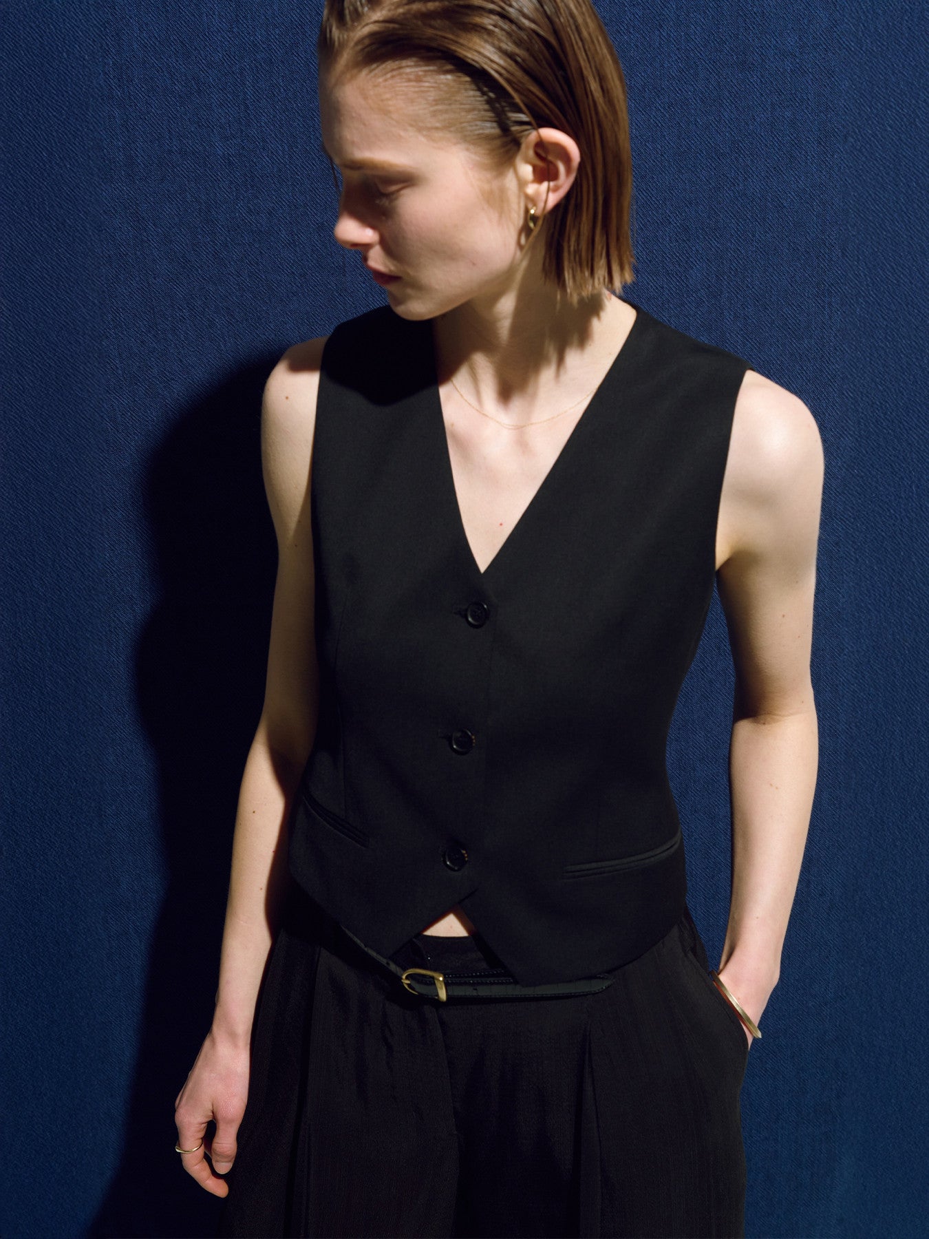 Tonywack - Wool Tailored Vest (Black) product image 4 | TRAB K-Fashion Australia