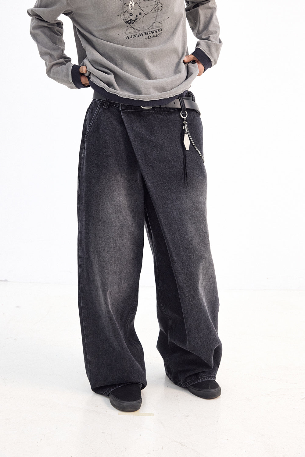Hatchingroom - Wrap Jeans (Black) product image 12 | TRAB K-Fashion Australia