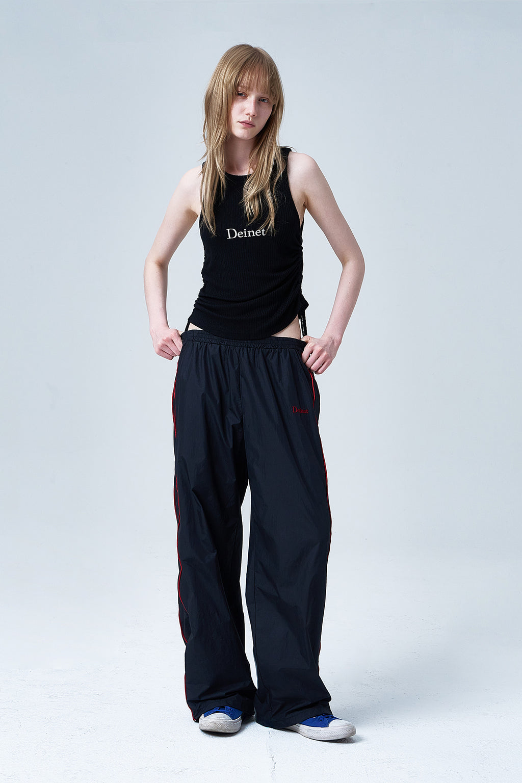 Deinet - Logo Shirring Sleeveless (Black) product image 5 | TRAB K-Fashion Australia