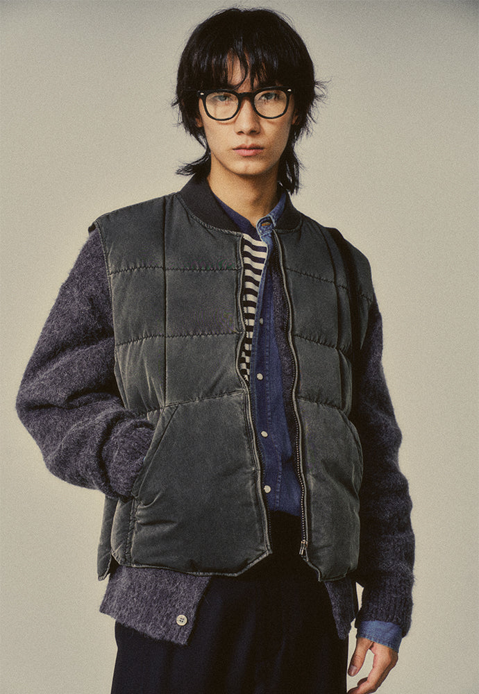 Art if acts - Garment Washed Quilted Vest (Faded Black) product image 7 | TRAB K-Fashion Australia