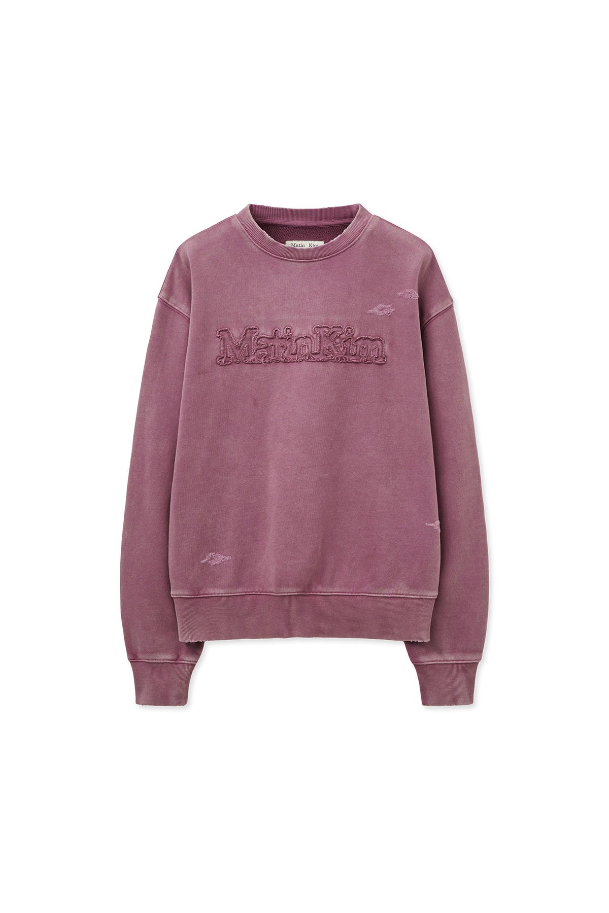 Matin Kim - Vintage Color Dying Logo Sweatshirt (Pink) product image 1 | TRAB K-Fashion Australia