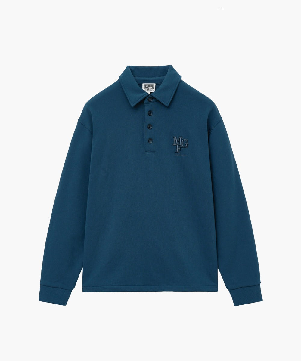 Marithe & Francois Girbaud - Button Closer Jersey Anorak Sweatshirt (Ash Blue) product image 1 | TRAB K-Fashion Australia