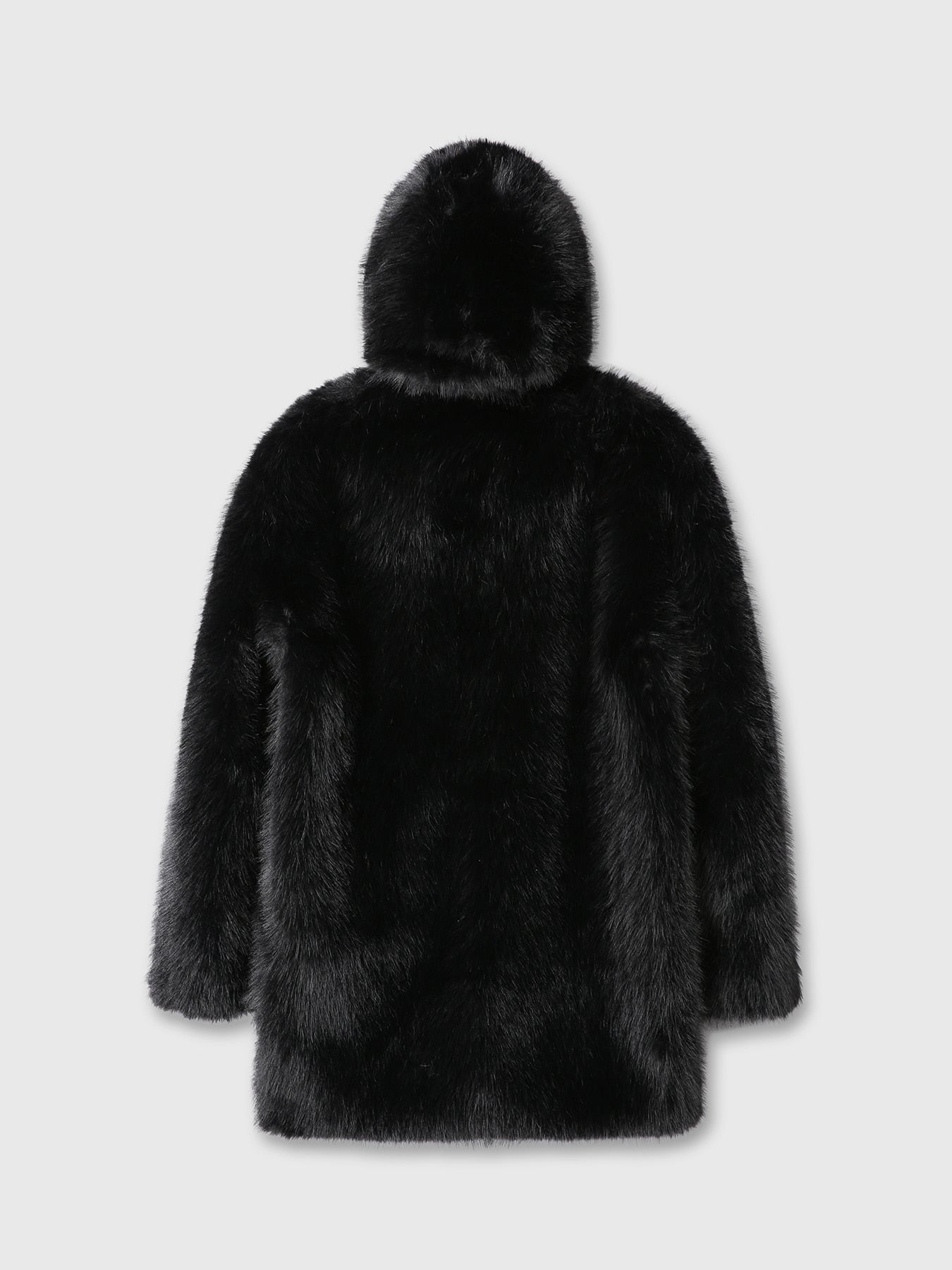 Tonywack - Faux Fur Hooded Half Coat (Black) product image 10 | TRAB K-Fashion Australia