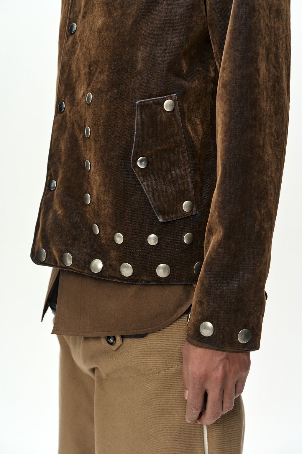 Andersson Bell - Georgia Flock Velvet Jacket (Brown) product image 8 | TRAB K-Fashion Australia