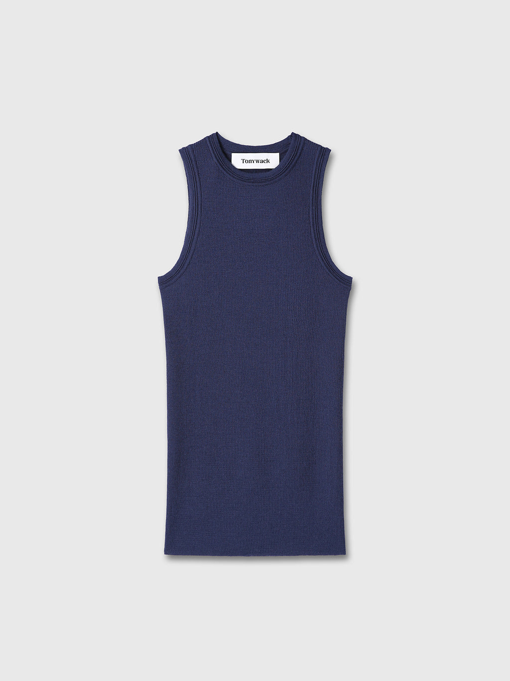 Tonywack - Wool Cashmere Ribbed Tank Top (Navy) product image 7 | TRAB K-Fashion Australia