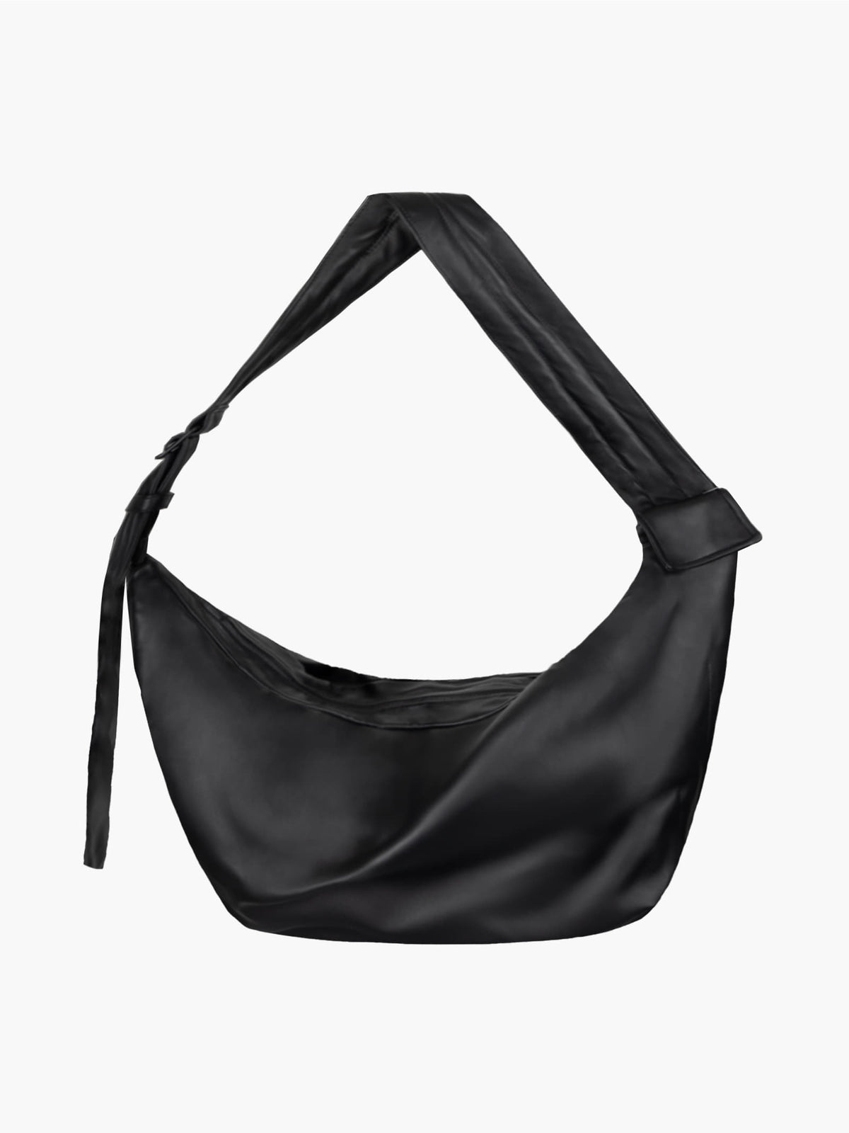 Jiyong Kim - Draped Leather Shoulder Bag (Black) product image 8 | TRAB K-Fashion Australia