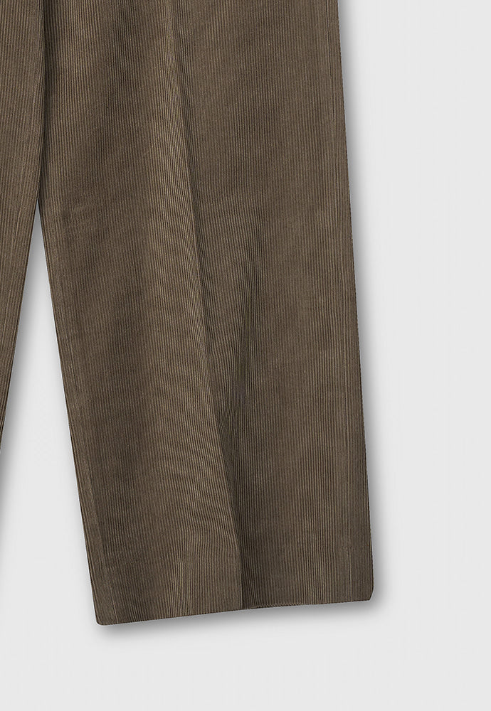 Tonywack - Corduroy Wide-Leg Tailored Trousers (Taupe) product image 13 | TRAB K-Fashion Australia