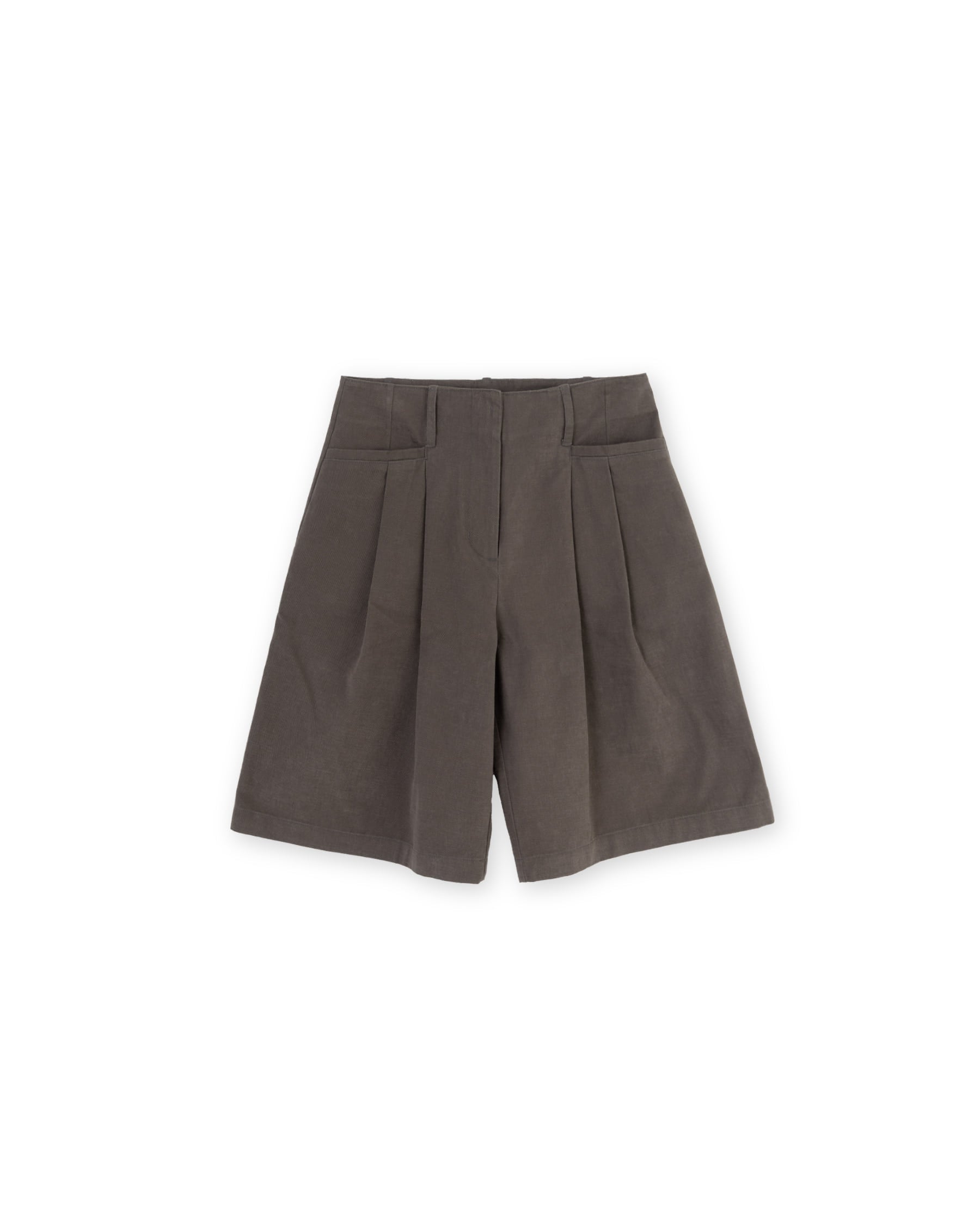 Brownyard - Two Tuck Half Pants (Dark Brown) product image 5 | TRAB K-Fashion Australia