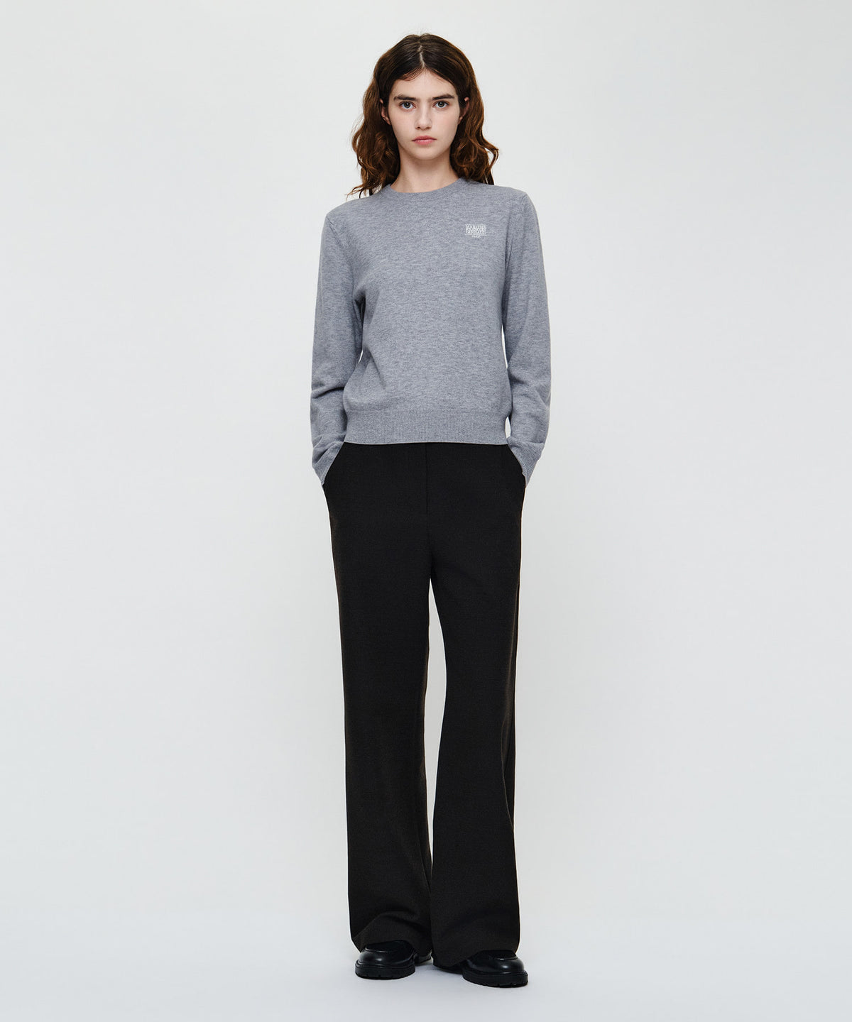 Marithe & Francois Girbaud - Wool-like Slacks (Navy) product image 2 | TRAB K-Fashion Australia