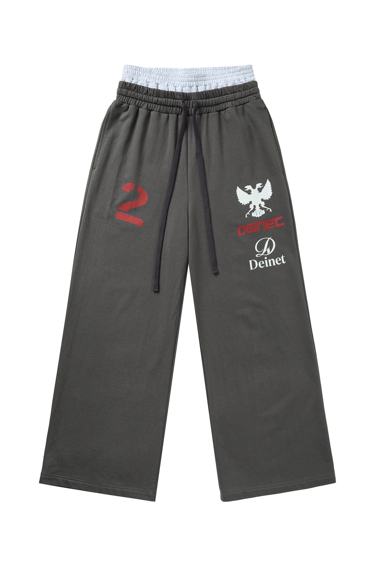 Deinet - Layered 2 Graphic Sweatpants (Charcoal) product image 12 | TRAB K-Fashion Australia