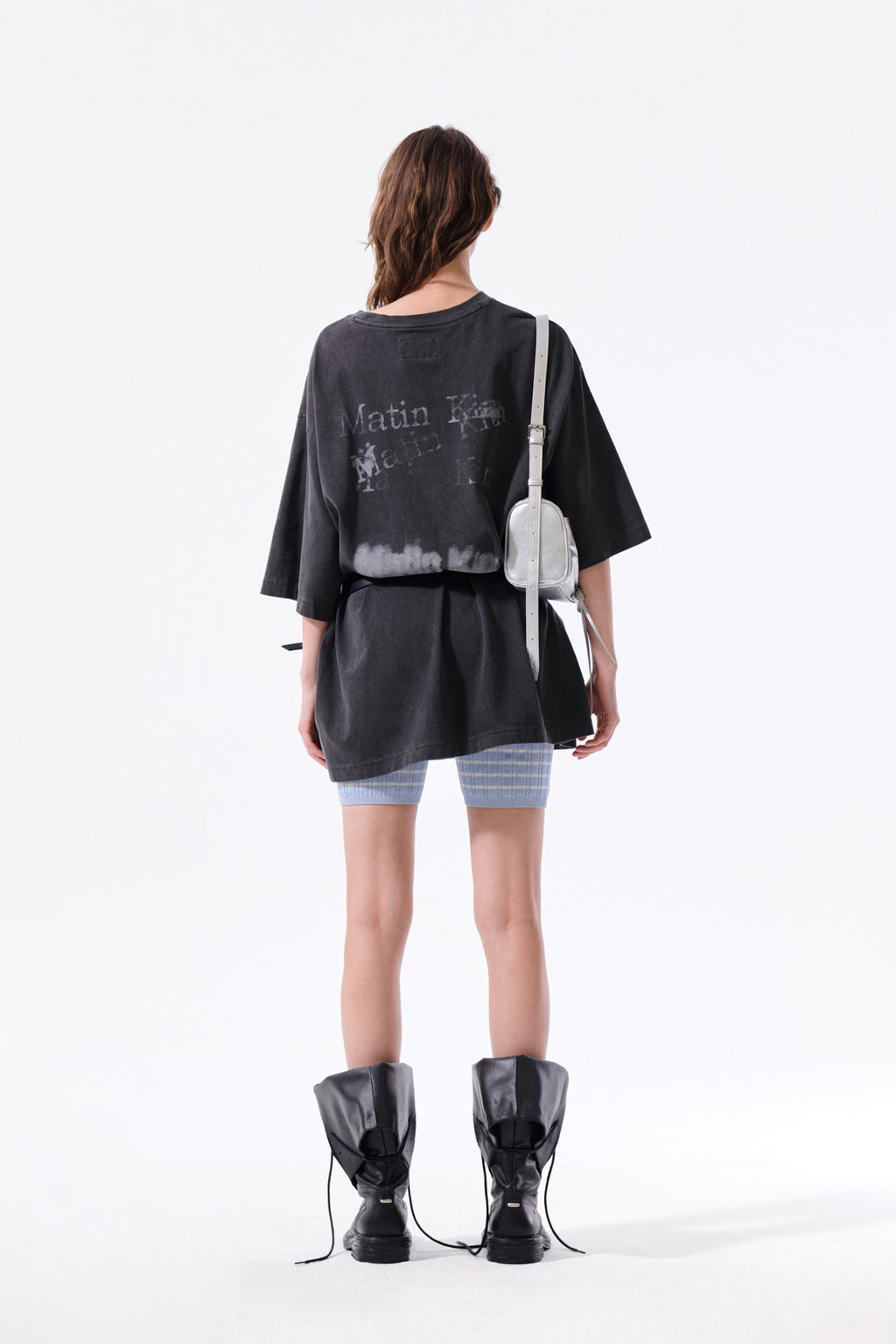 Matin Kim - Stripe Knit Shorts (Light Blue) product image 7 | TRAB K-Fashion Australia