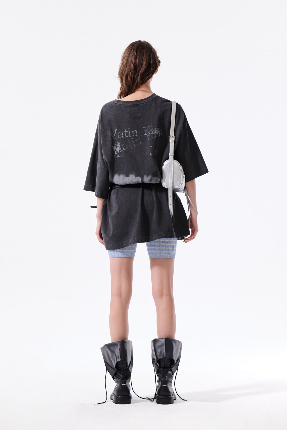 Matin Kim - Stripe Knit Shorts (Light Blue) product image 7 | TRAB K-Fashion Australia