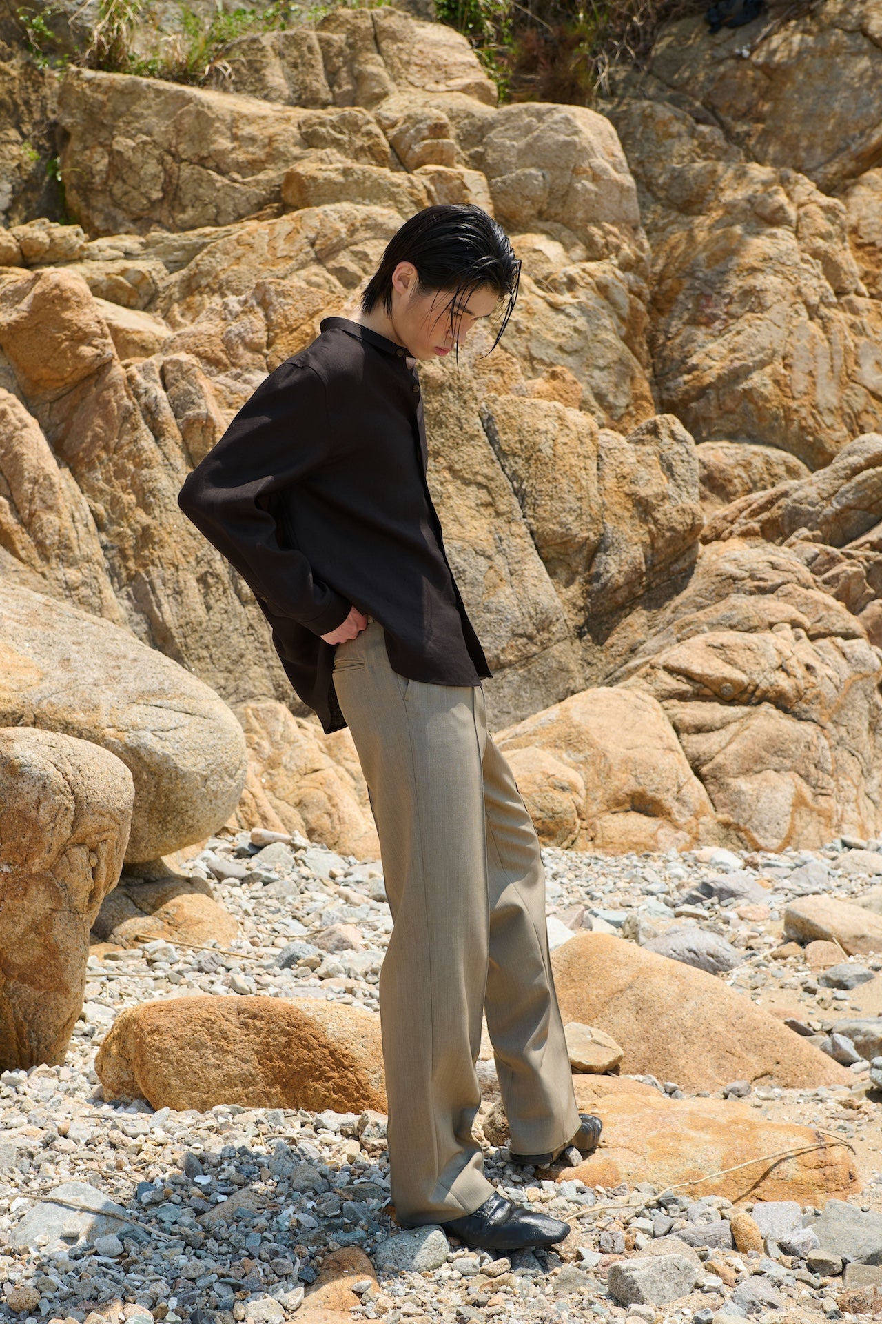 STU - Linen Shirt (Brown) product image 4 | TRAB K-Fashion Australia