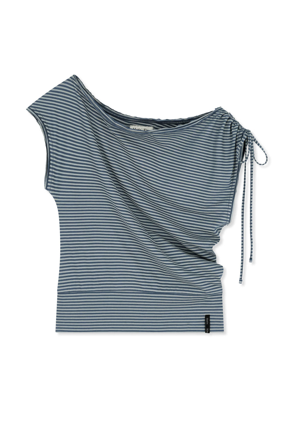 Matin Kim - Draped Asymmetric Sleeveless Top (Smoke Blue) product image 1 | TRAB K-Fashion Australia