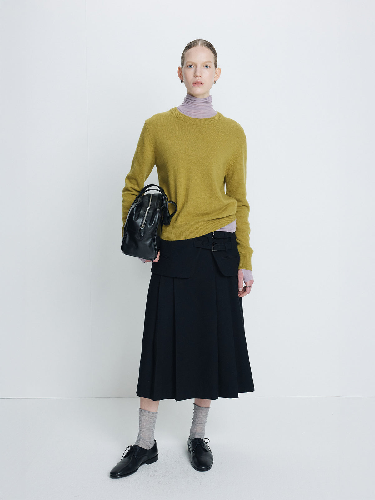 Tonywack - Wool Double-Layered Skirt (Black) product image 1 | TRAB K-Fashion Australia