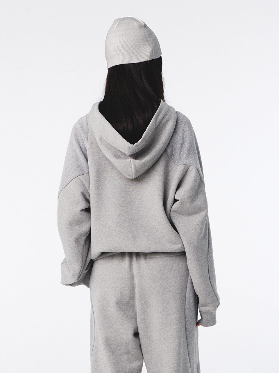 Kijun - Flow Zip-Up Hoodie (Melange Grey) product image 2 | TRAB K-Fashion Australia