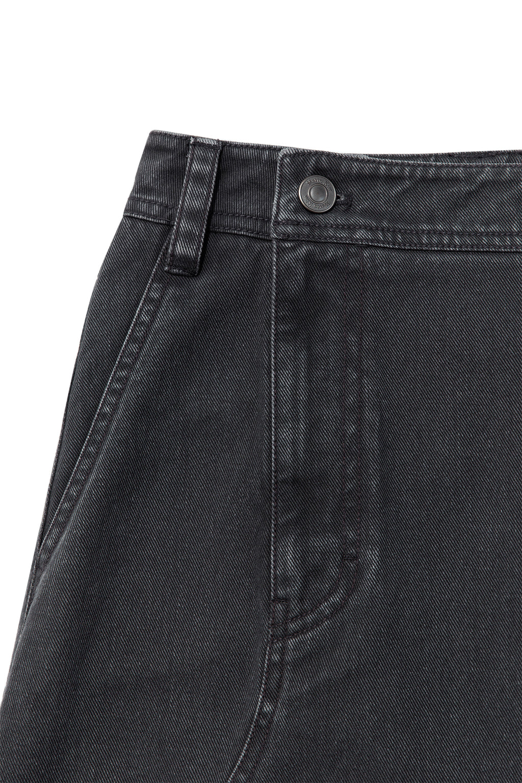 Matin Kim - Side Pocket Point Midi Skirt (Charcoal) product image 3 | TRAB K-Fashion Australia