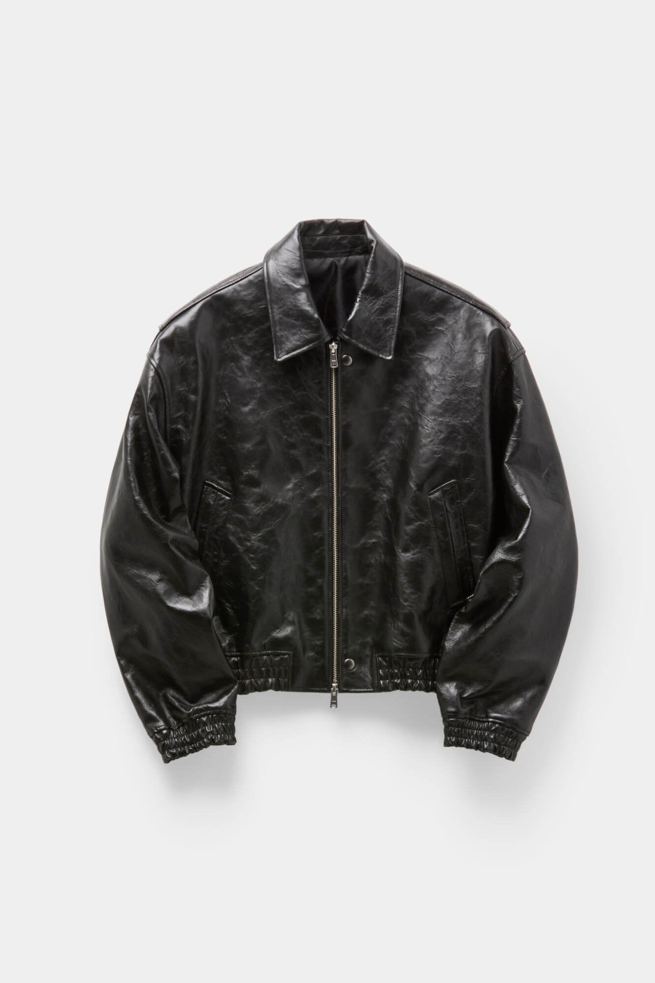 Coor - Textured Lambskin Blouson (Black) product image 1 | TRAB K-Fashion Australia