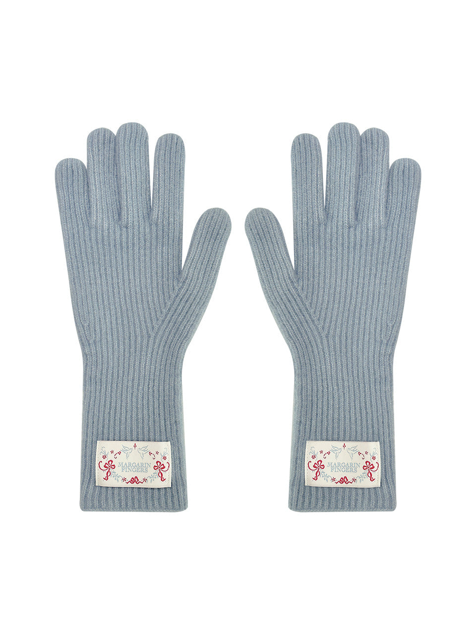 Margarin Fingers - Finger Hole Knit Gloves (Light Blue) product image 2 | TRAB K-Fashion Australia