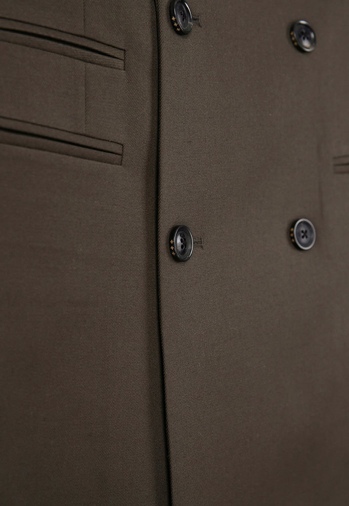 Tonywack - Wool Twill Double-Breasted Tailored Blazer (Brown) product image 10 | TRAB K-Fashion Australia