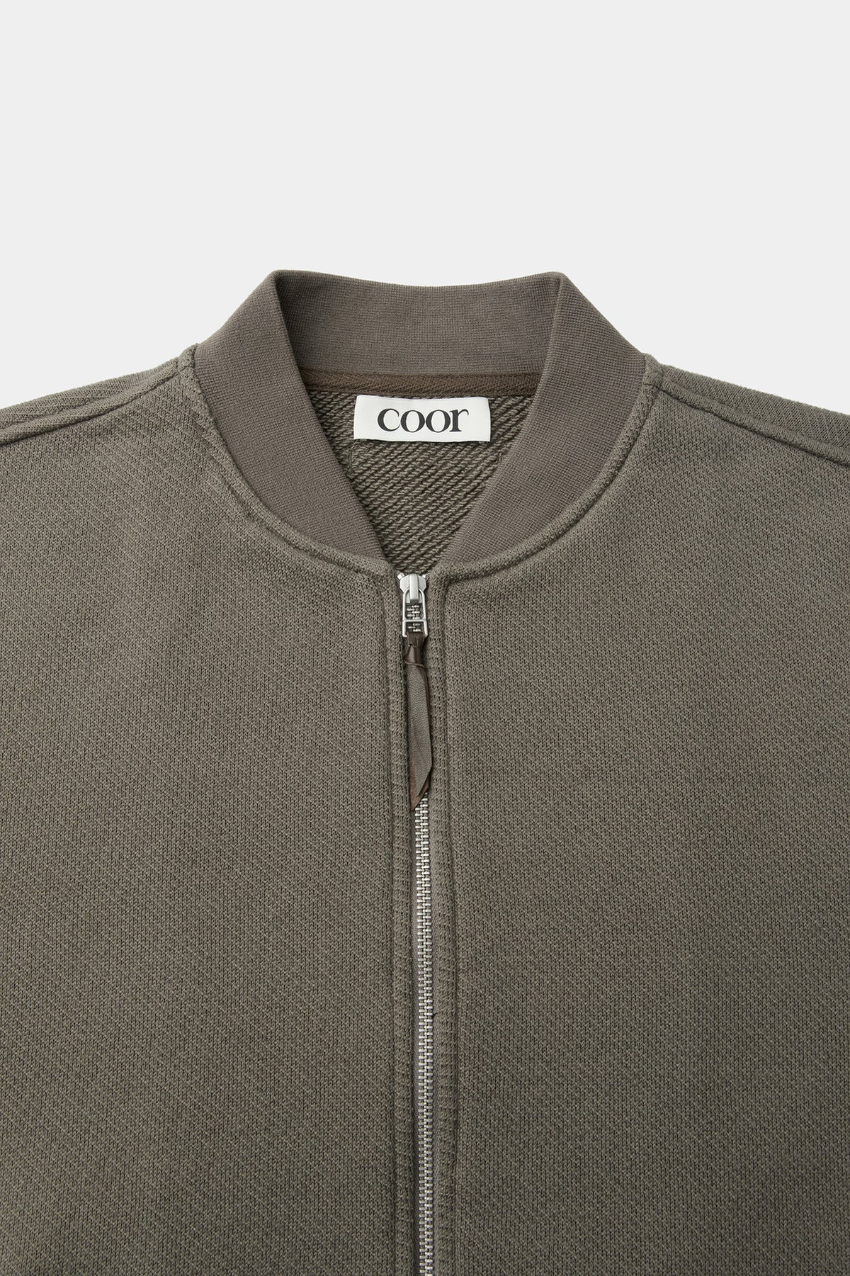Coor - Cotton Aviation Sweat Zip Up (Khaki Brown) product image 5 | TRAB K-Fashion Australia