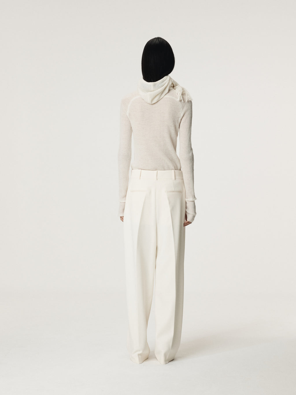 Recto - Hairy Balaclava Knit Top (Cream) product image 4 | TRAB K-Fashion Australia