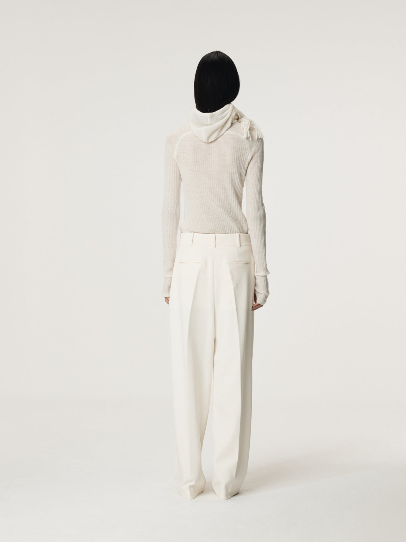 Recto - Hairy Balaclava Knit Top (Cream) product image 4 | TRAB K-Fashion Australia
