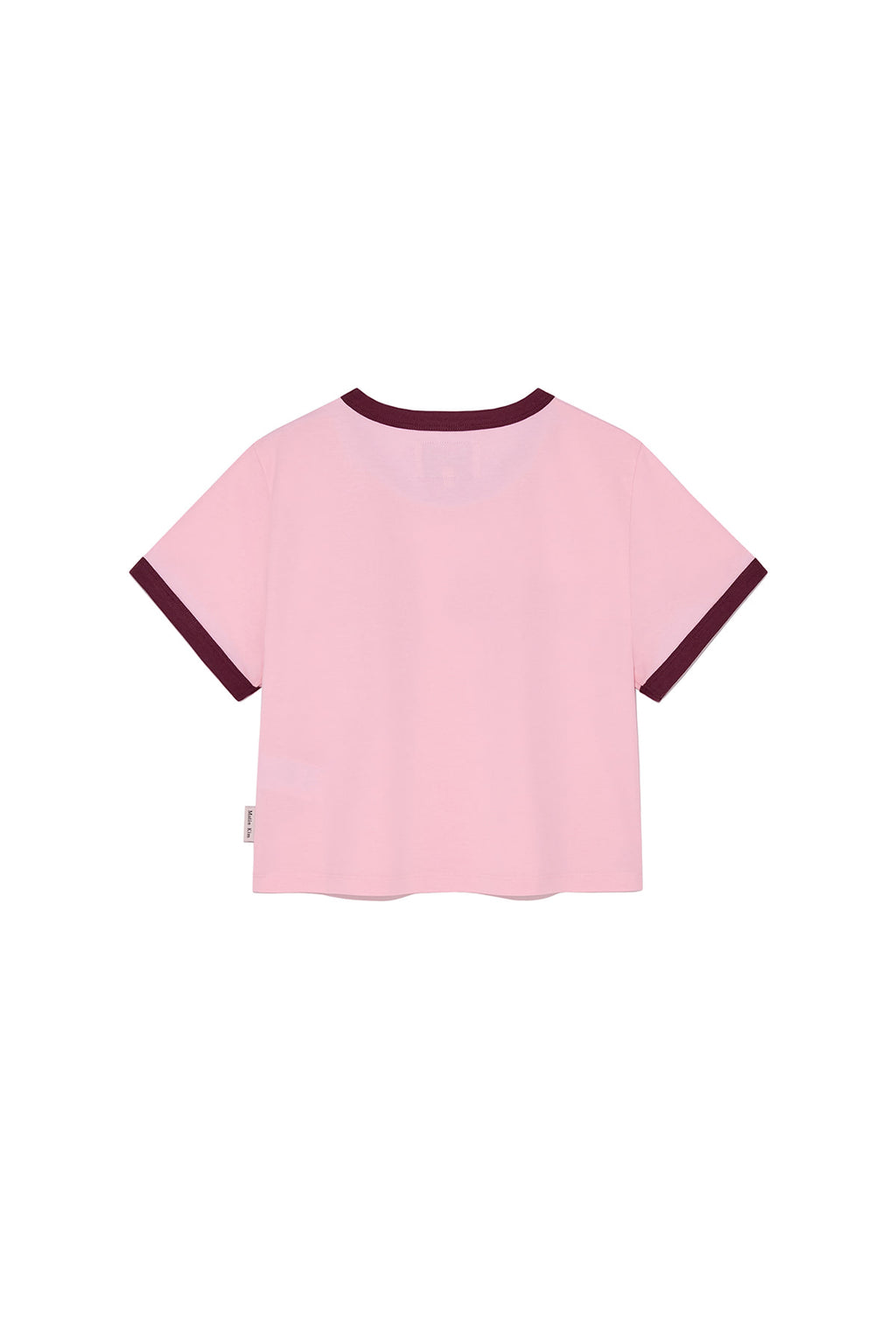 Matin Kim - Logo Cutted Ringer Crop Top (Light Pink) product image 5 | TRAB K-Fashion Australia