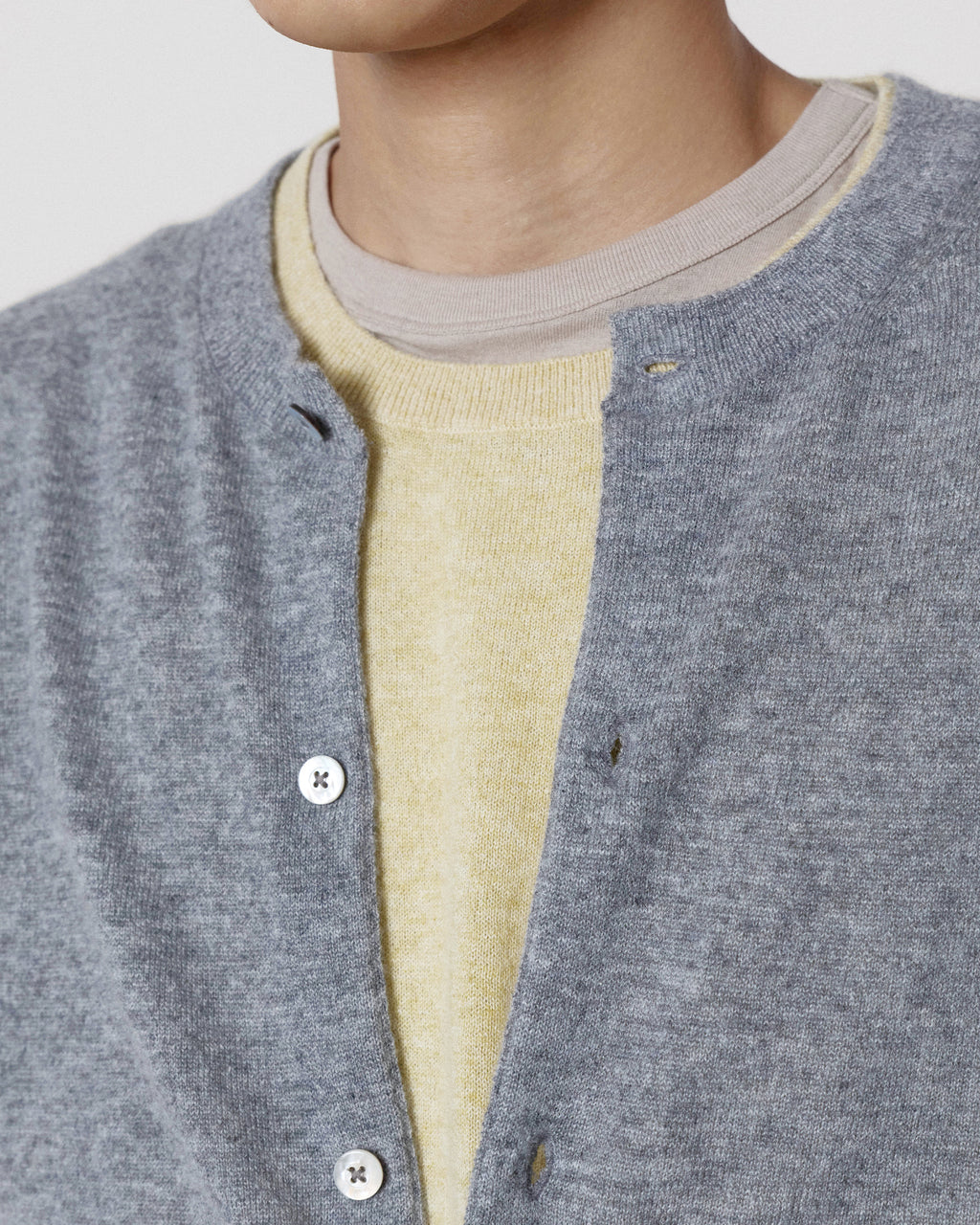 Brownyard - [Pre-Order – Ships October 14] Super Light Cashmere Round Cardigan (Grey) product image 5 | TRAB K-Fashion Australia