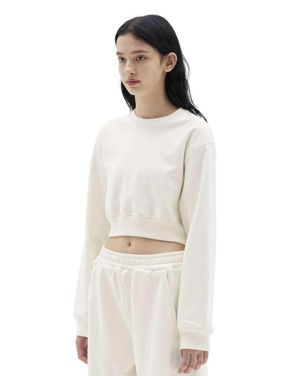 Brownyard - Crop Sweat Shirt (Ecru) product image 3 | TRAB K-Fashion Australia