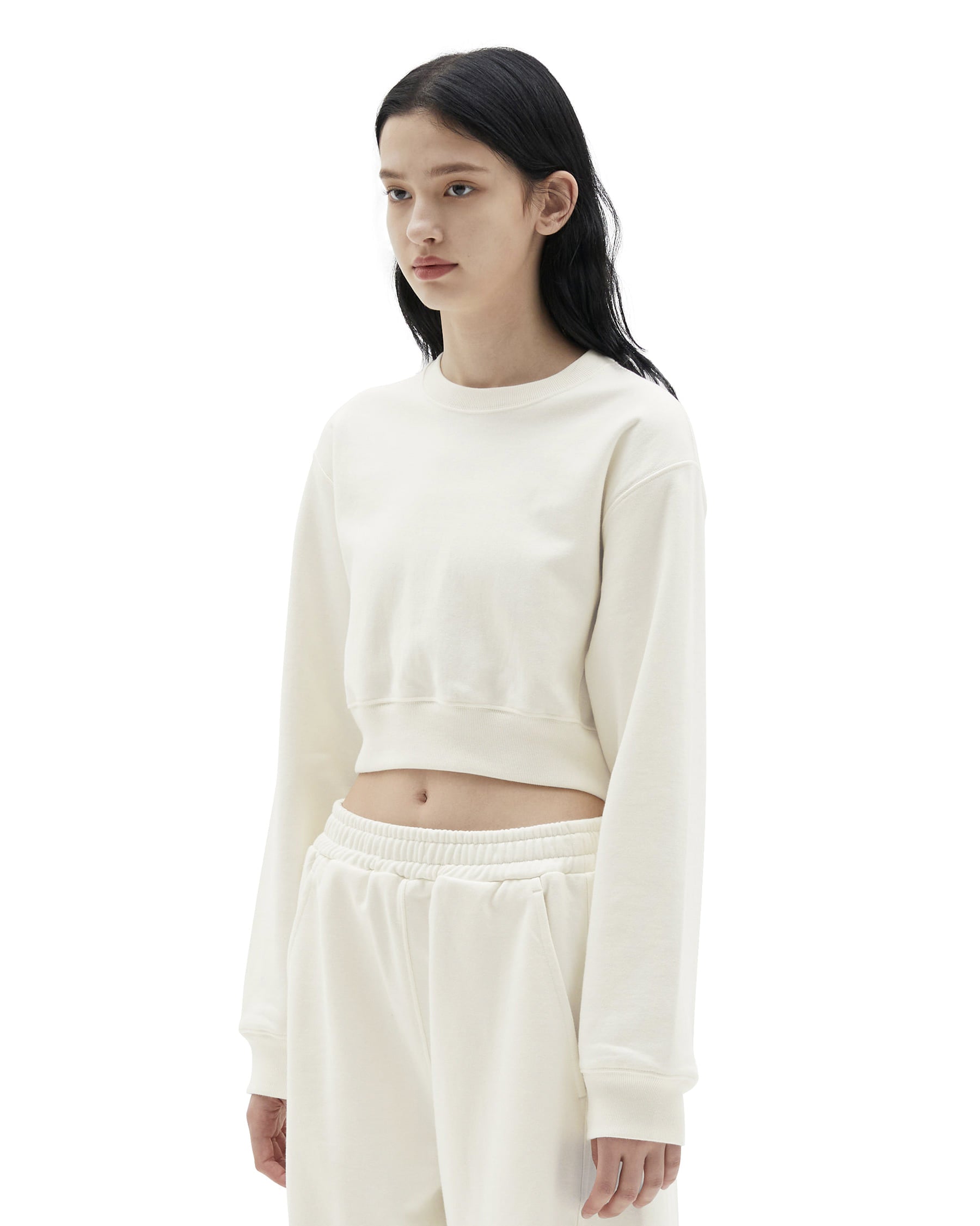 Brownyard - Crop Sweat Shirt (Ecru) product image 3 | TRAB K-Fashion Australia